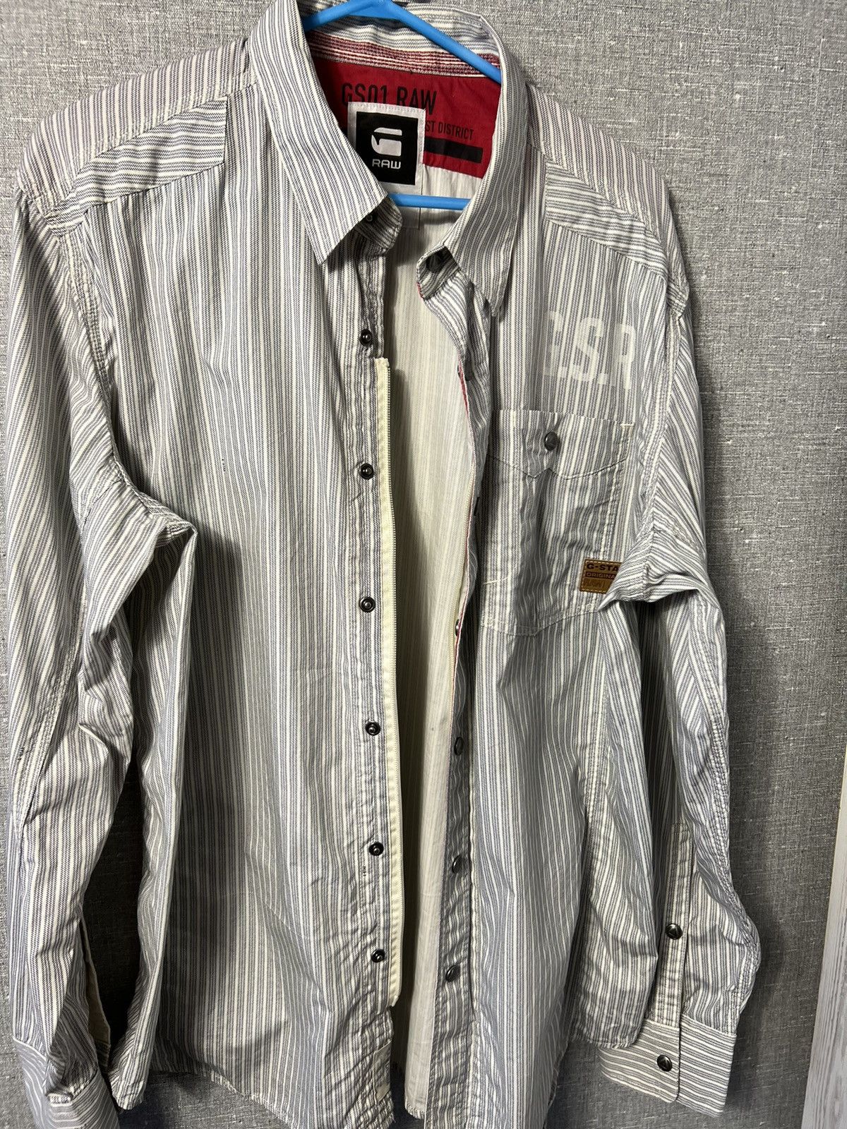 G-Star Rare G-Star RAW Ne 5620 Skye Zip Shirt Long Sleeve With Logo Size US XL / EU 56 / 4 - 17 Thumbnail