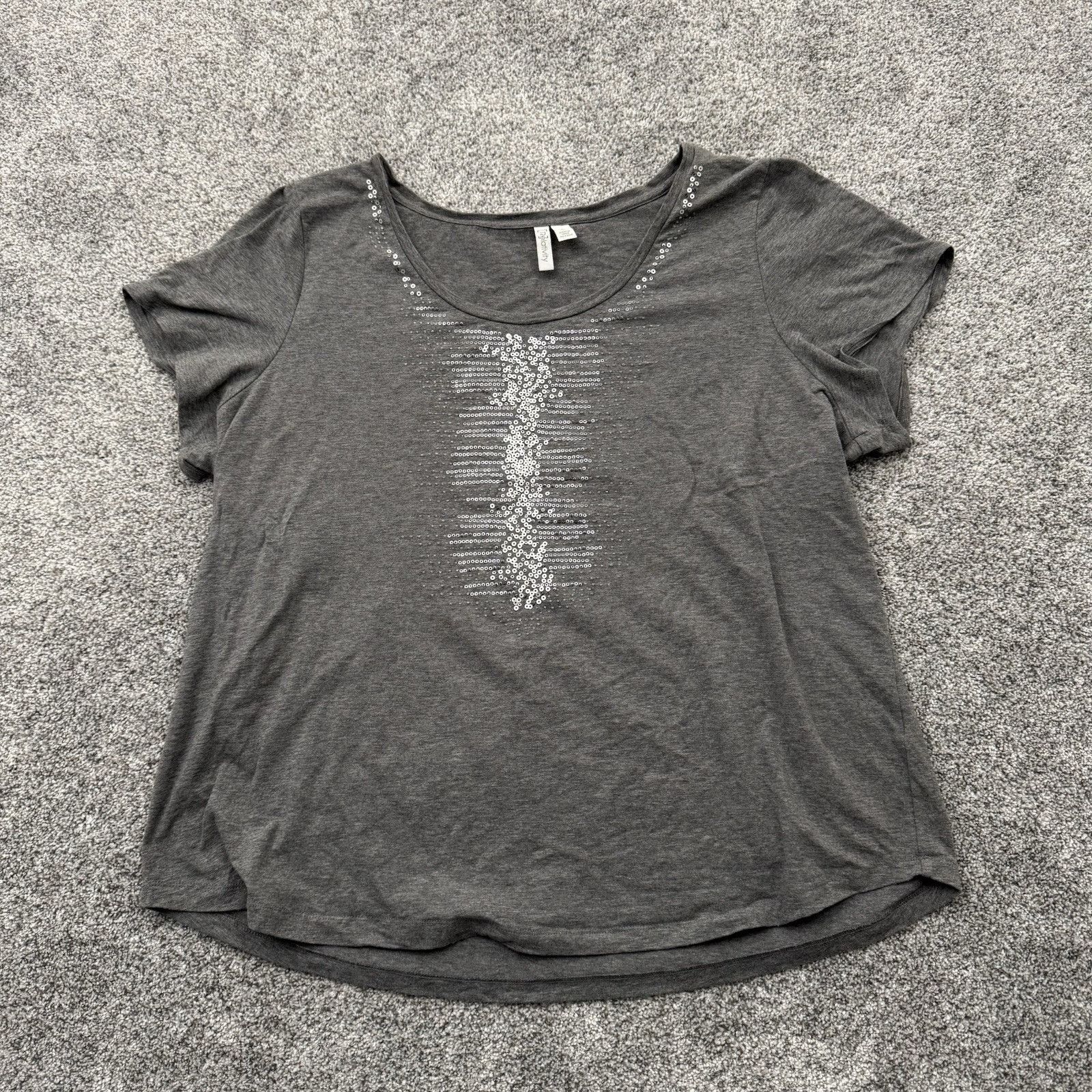 Other Y2K Inspired Top Womens 2X Rhinestones Embellished Sparkly Size XXL / US 16-18 / IT 52-54 - 1 Thumbnail