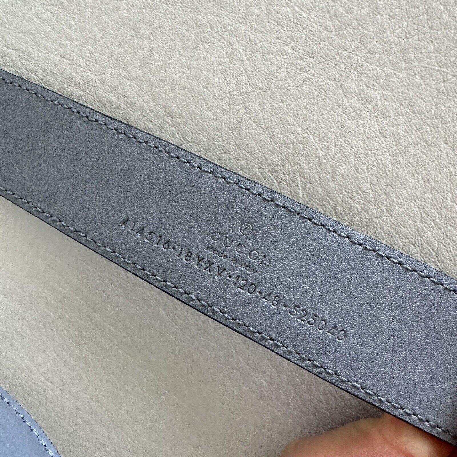 Gucci New 100% Authentic GUCCI Belt Marmont 414516 120 cm 48 In Gr Size 46 - 6 Thumbnail