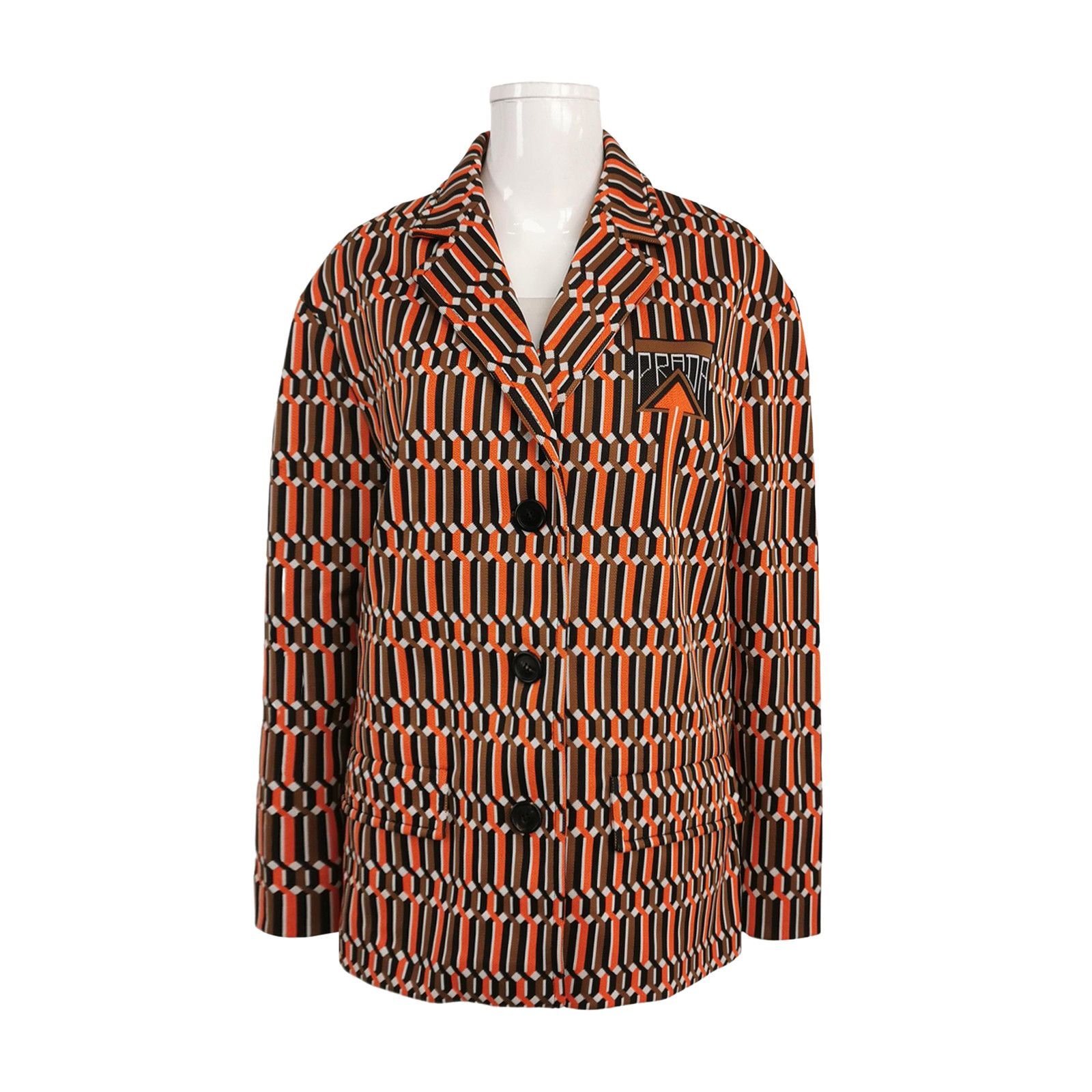 Prada Prada Geometric Print Blazer Size 40 Size S / US 4 / IT 40 - 1 Thumbnail