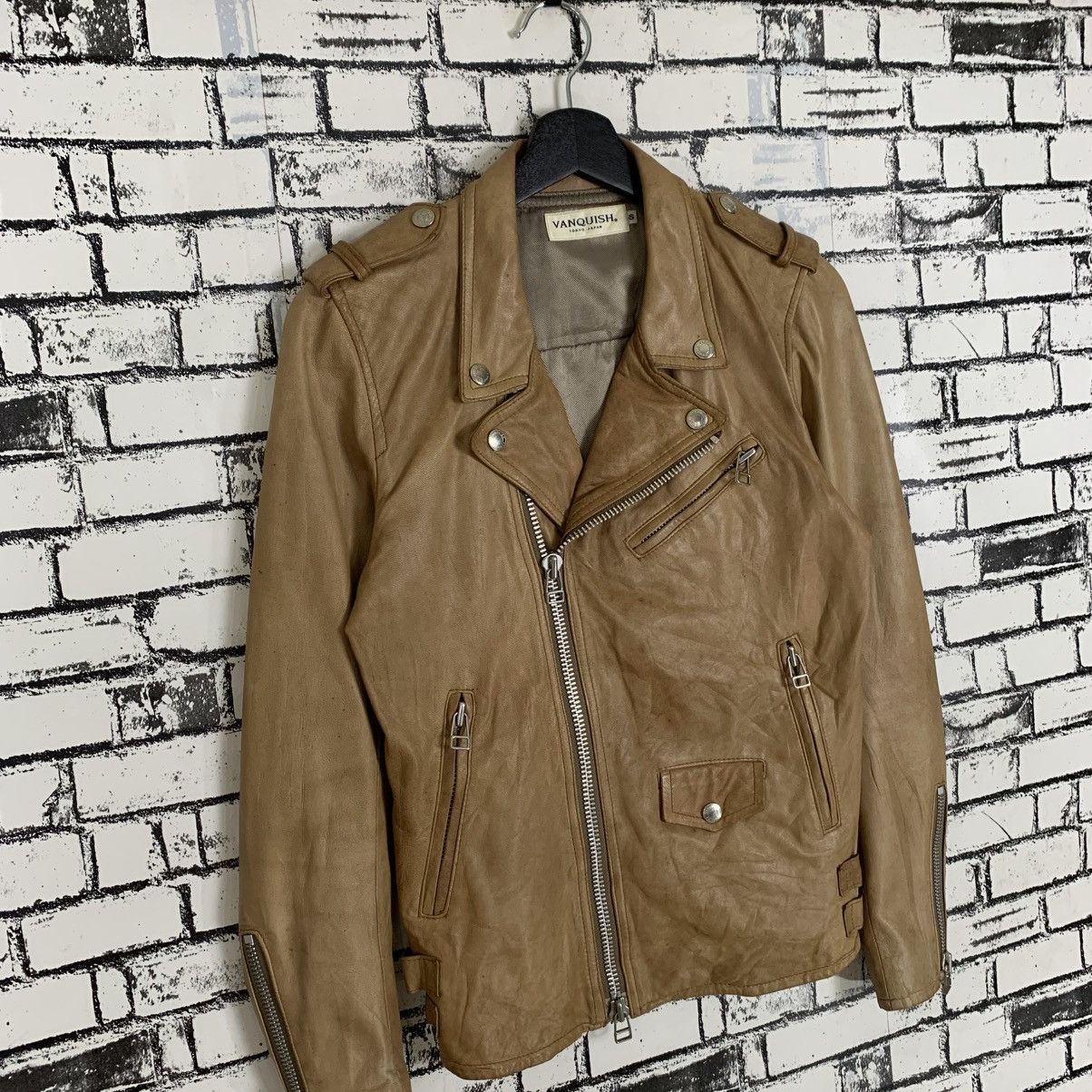 Vanquish × Vintage Vintage Vanquish Tokyo Japan Double Collar Leather Jacket Size US S / EU 44-46 / 1 - 3 Thumbnail