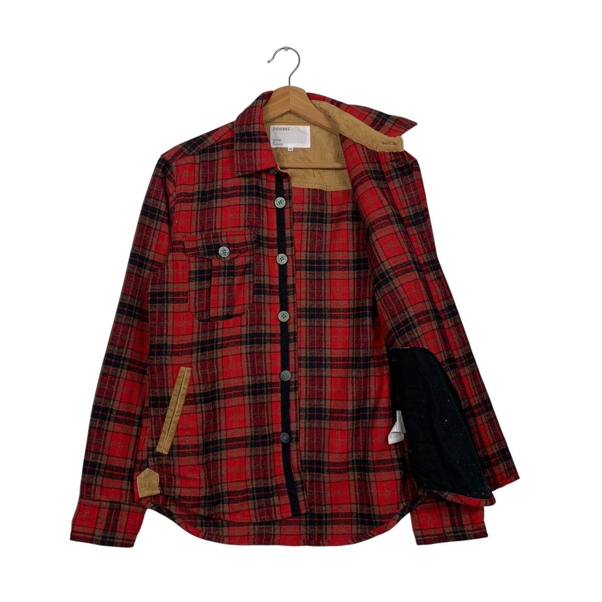 Japanese Brand INHERIT Herritage & Modernity Red Checked Flannel #1625-C72 Size US S / EU 44-46 / 1 - 8 Thumbnail