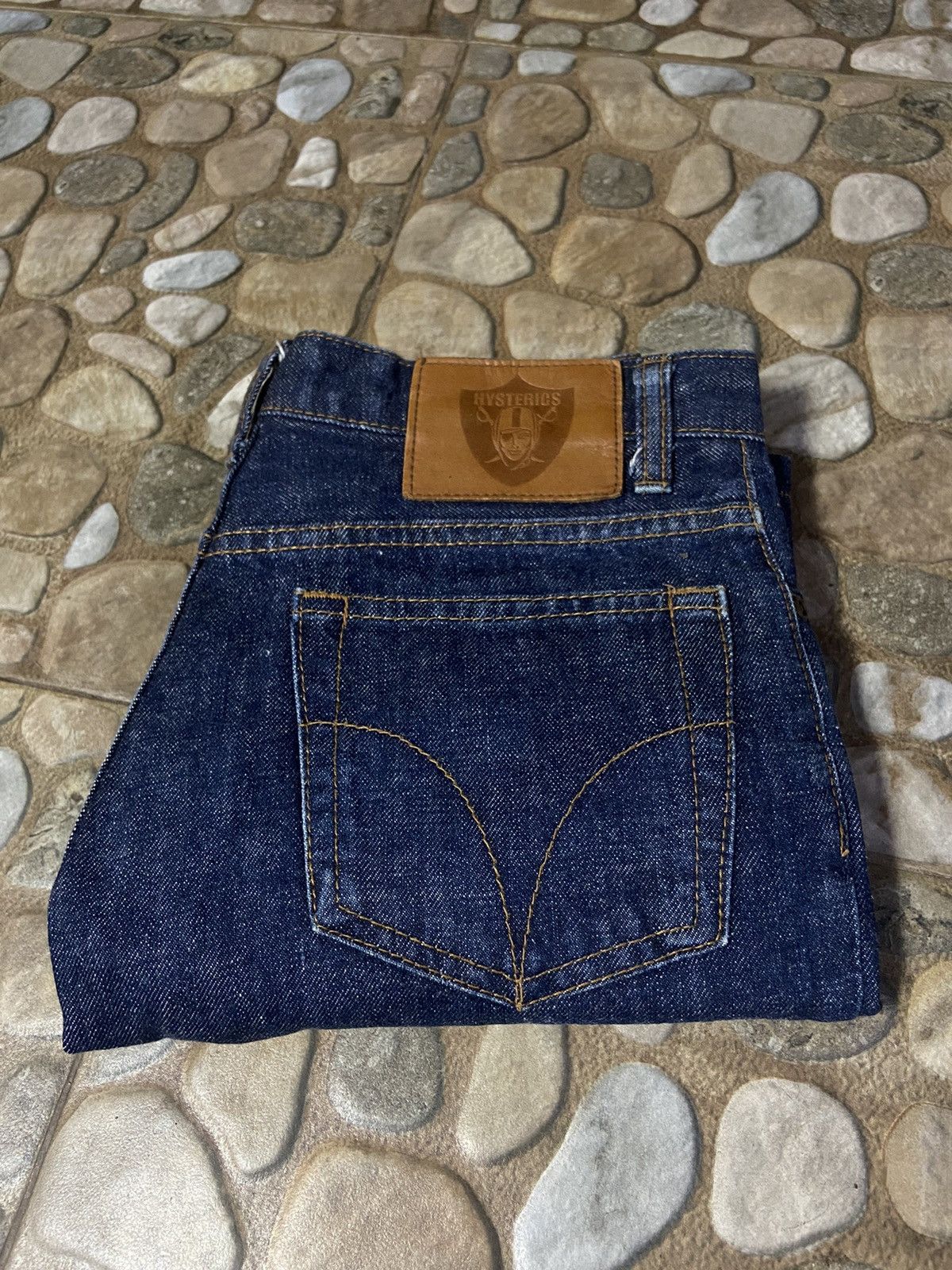Hysteric Glamour × Japanese Brand × NFL 💥 RARE 💥 HYSTERIC GLAMOUR X OAKLAND RIDER DENIM PANTS Size US 26 / EU 42 - 4 Thumbnail