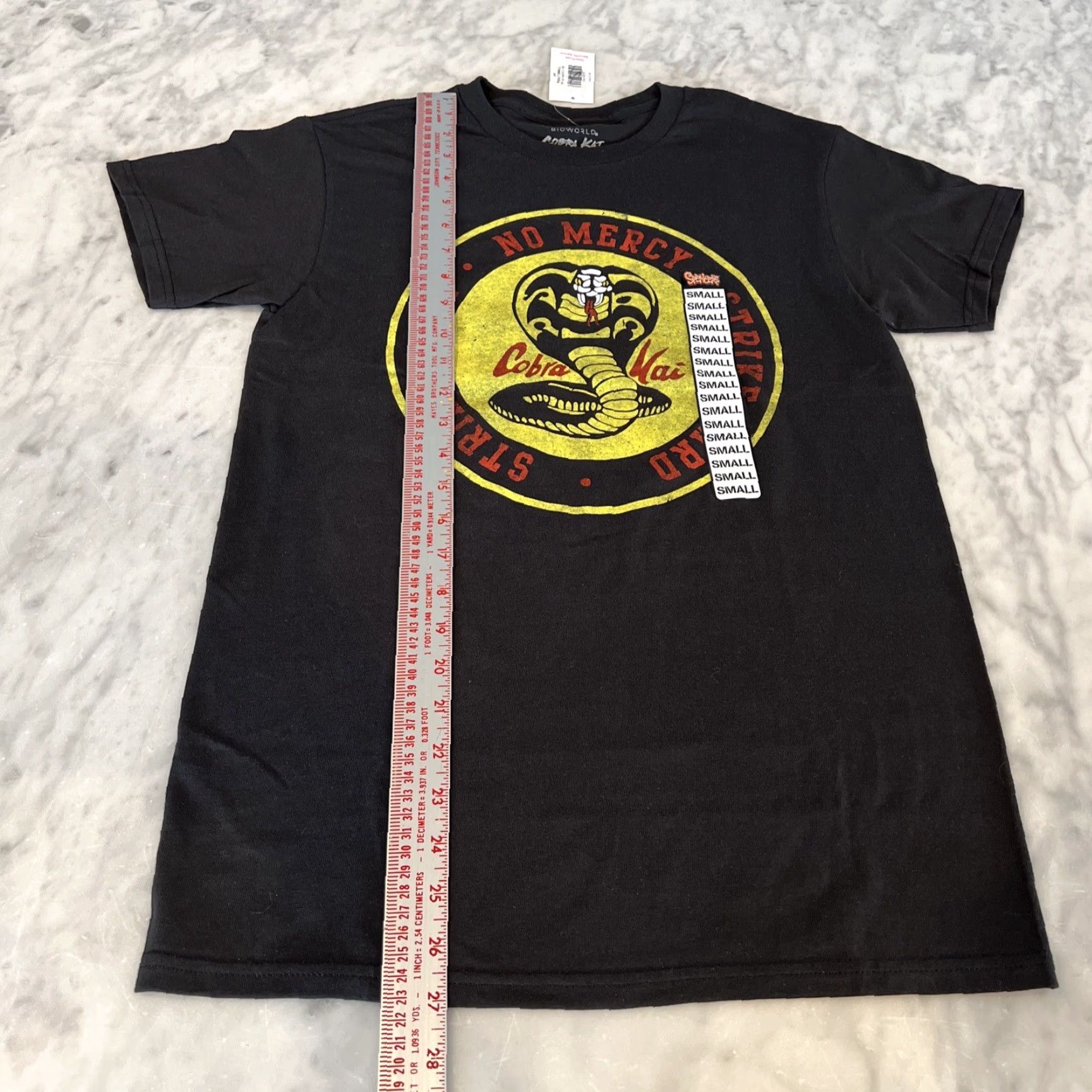 Vintage Bioworld Cobra Kai Shirt Men Small Strike First Strike Hard No Mercy New Tag Size US S / EU 44-46 / 1 - 5 Thumbnail