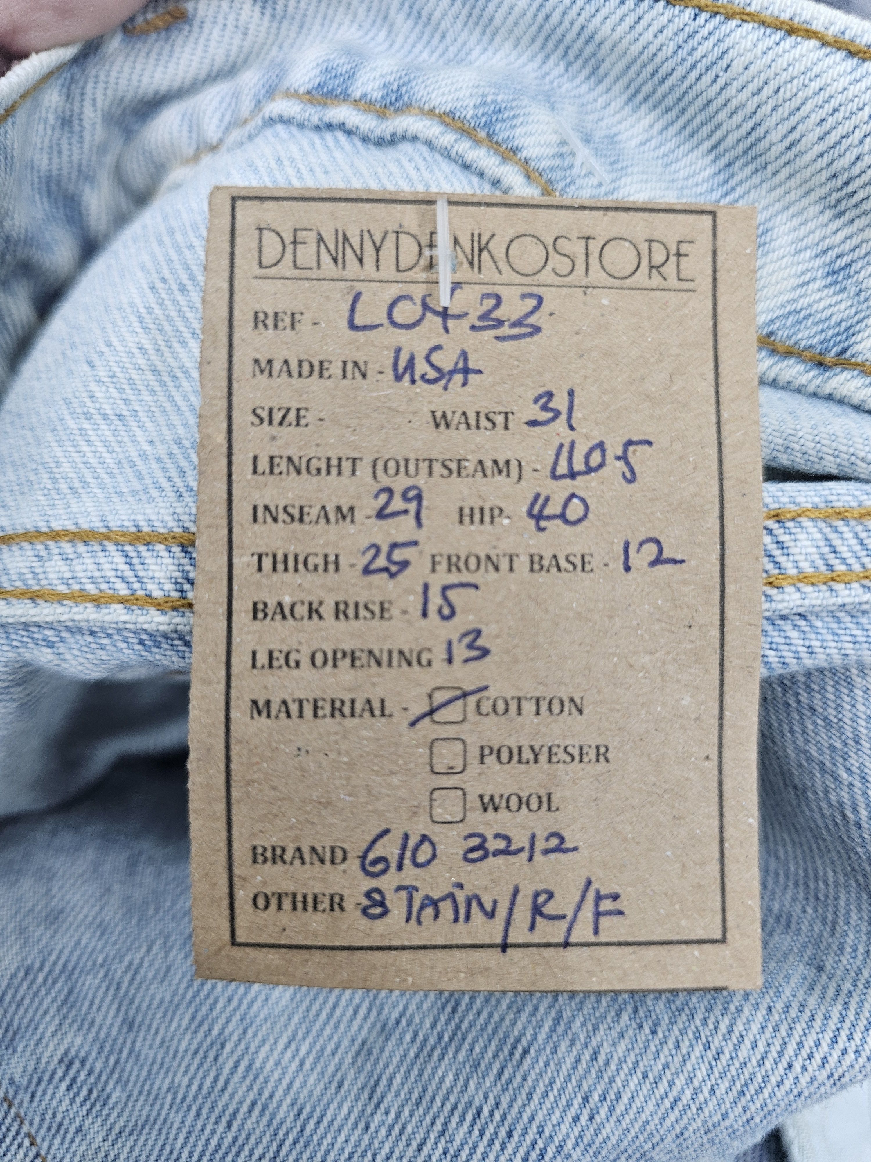 Levi's Vintage Clothing Vtg 80's LEVIS 610 Stain Rusty Ripped Size 31X29 Jeans L0433 Size US 31 - 14 Thumbnail