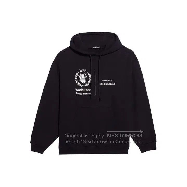 Balenciaga Balenciaga x WFP Black Hooded Sweatshirt. Size US S / EU 44-46 / 1 - 1 Thumbnail
