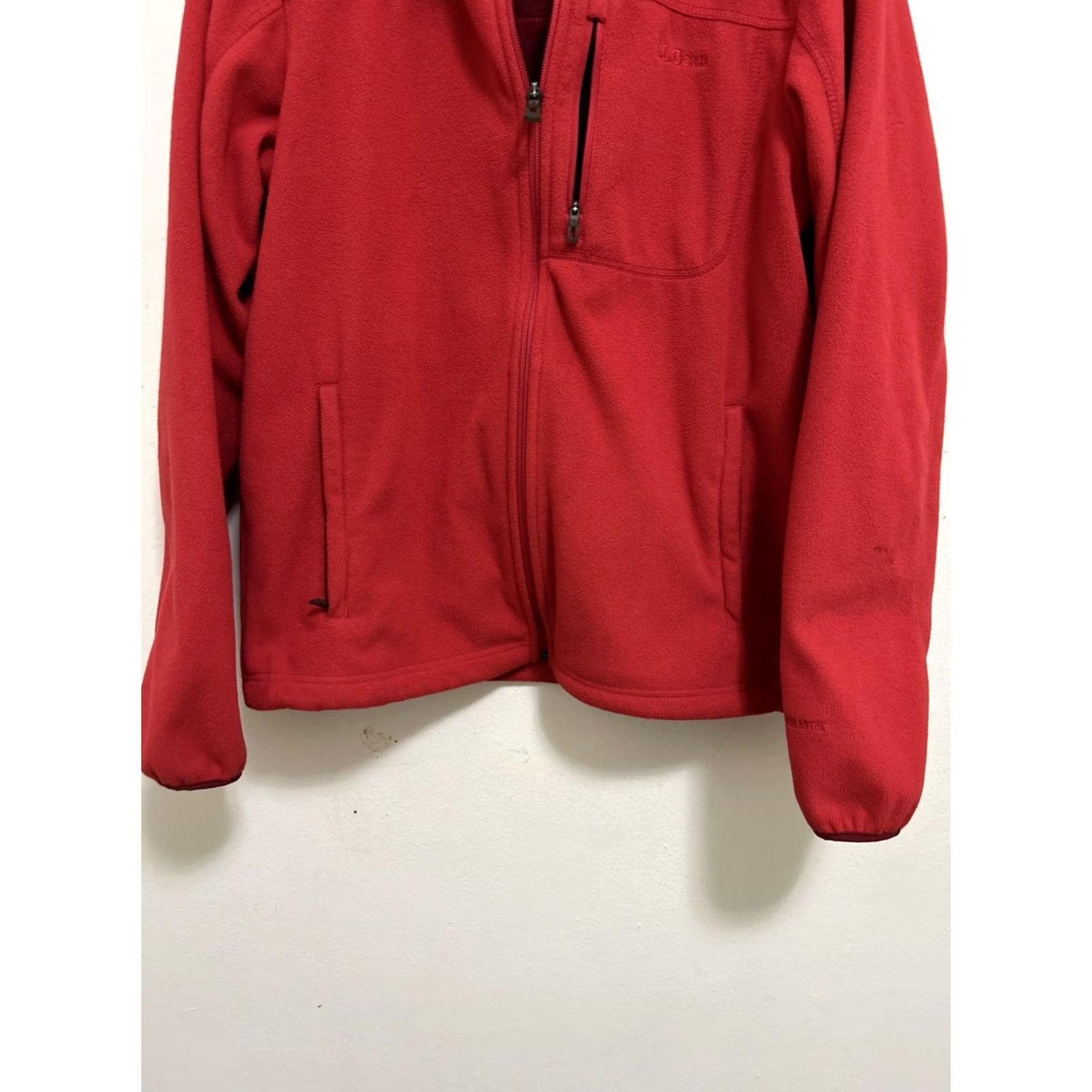 Vintage LL Bean Jacket Mens Small Red Full Zip Polartec Fleece Windbreaker Pockets Size US S / EU 44-46 / 1 - 3 Thumbnail