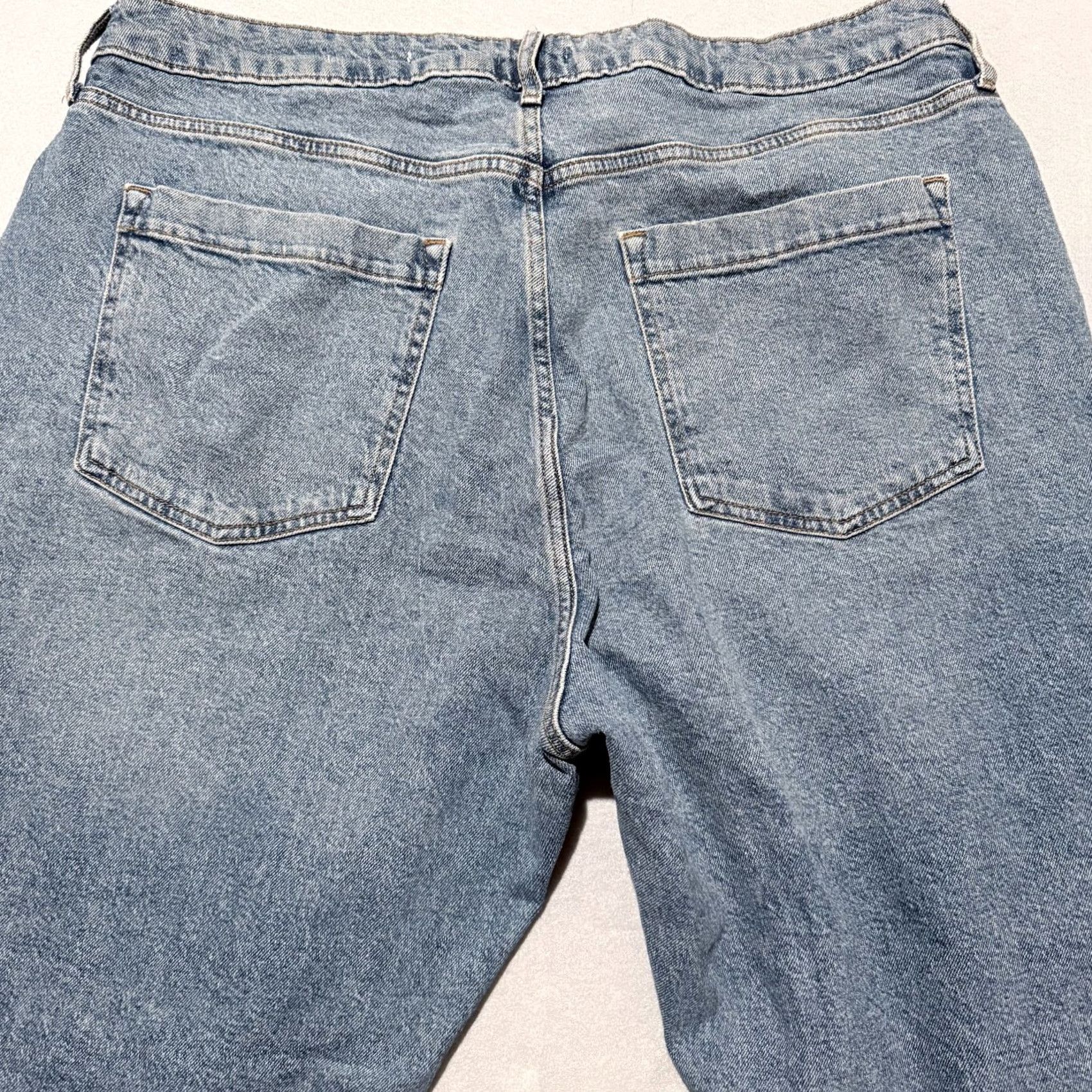Forever 21 Forever 21 Ex-Boyfriend Jeans Women's Blue Denim Distressed Frayed Zip Fly 18 Jeans Womens Boys Girls Mens Size 40" / US 18 - 4 Thumbnail