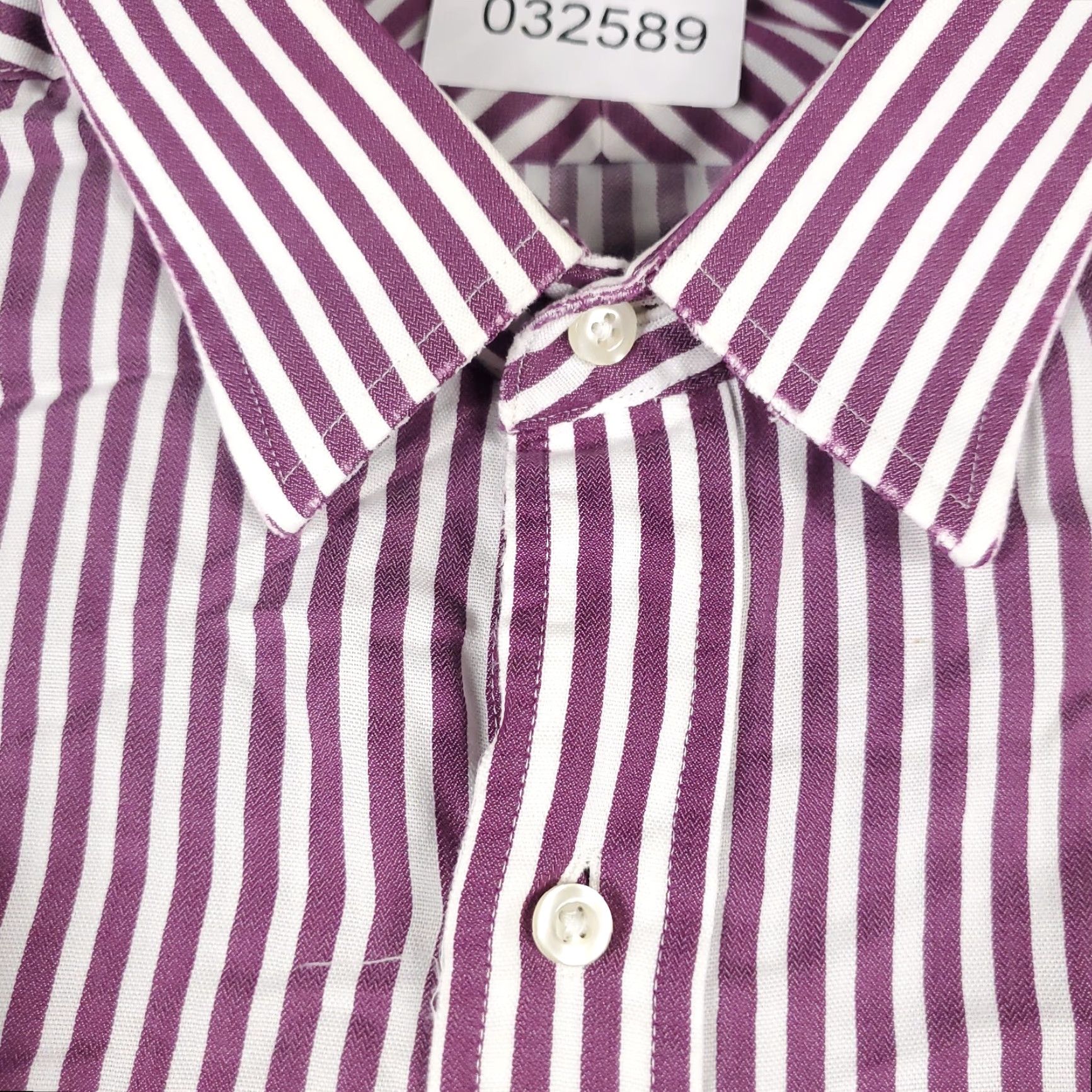 Tommy Hilfiger Tommy Hilfiger Dress Shirt Mens 17 Purple Striped Long Sleeve Button Up Casual Workwear Size US XL / EU 56 / 4 - 4 Thumbnail