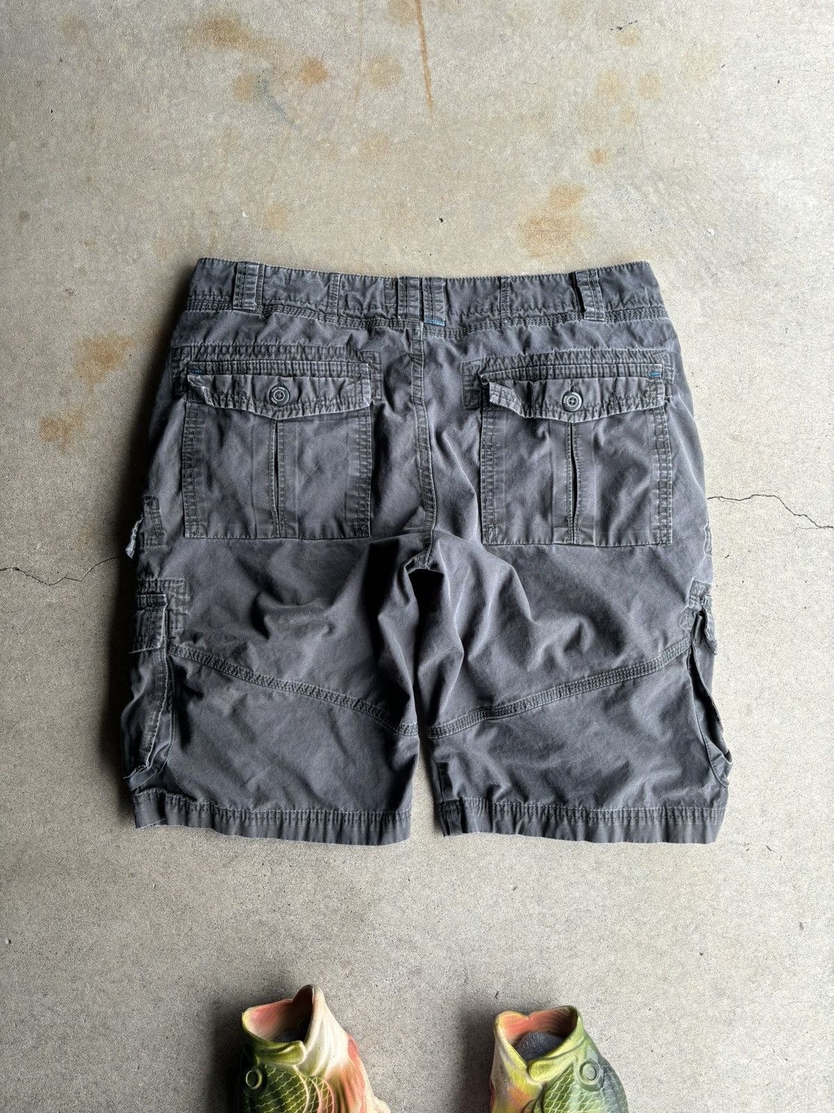 Point Zero × Vintage Crazy Vintage Point Zero Grey Cargo Shorts Cargo Shorts Size US 34 / EU 50 - 1 Thumbnail