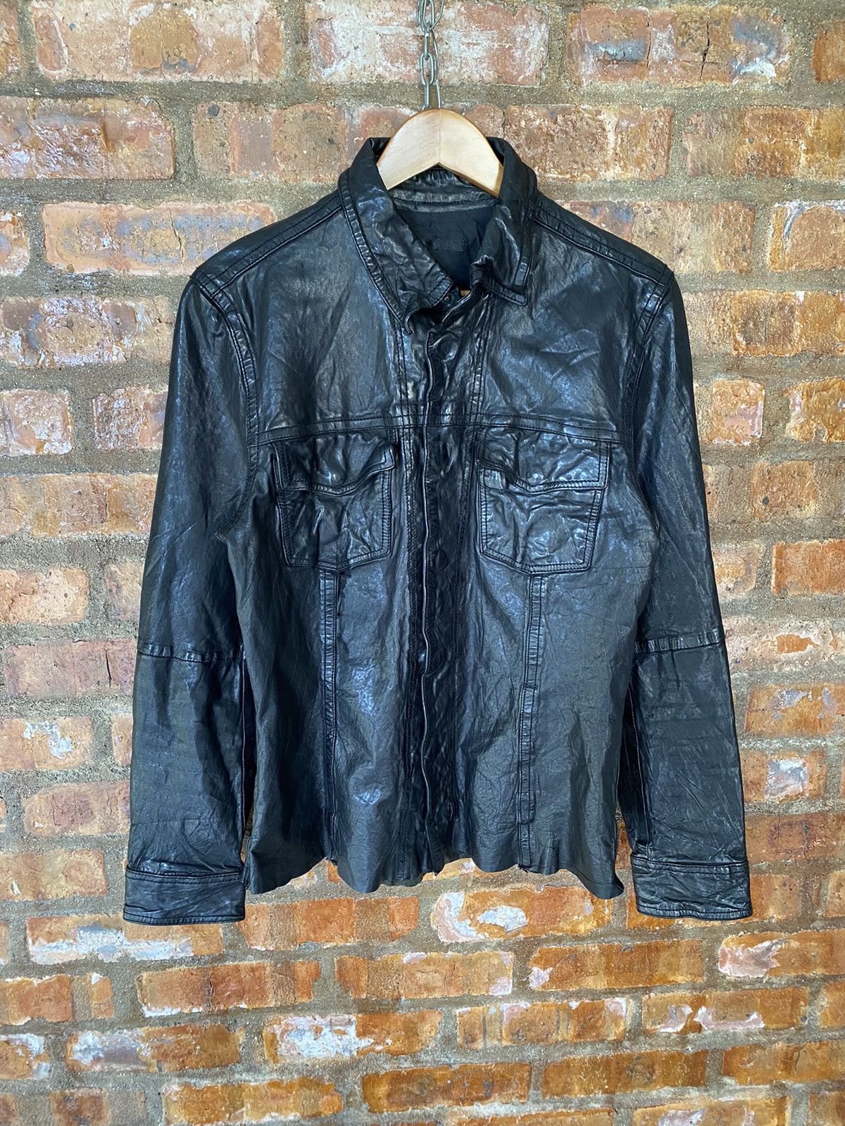 Japanese Brand 2000s Luva Tram by Ueno Shokai sheepskin Leather Jacket Size US M / EU 48-50 / 2 - 2 Thumbnail