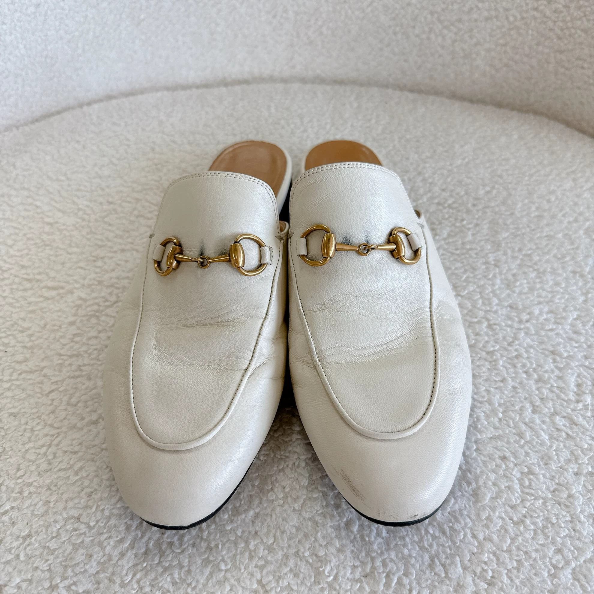 Gucci Gucci White Horsebit Mule 36 3016 Size US 5.5 / IT 35.5 - 3 Thumbnail