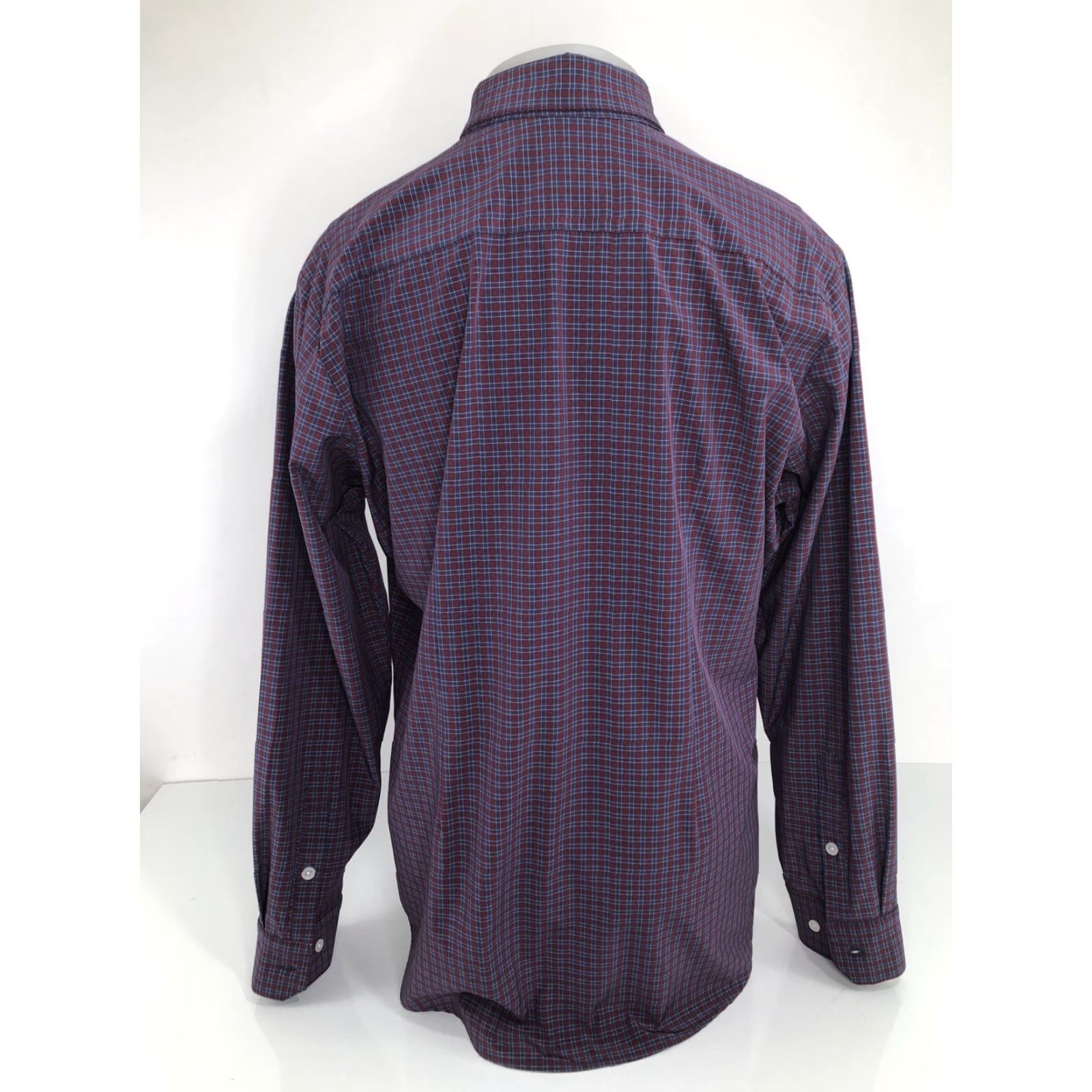 Mizzen+Main MIZZEN+MAIN LEEWARD Mens XL Plaid Shirt - Button-Up, Long Sleeve, Regular, Blue/Red/White - Trim Fit, Excellent Size US XL / EU 56 / 4 - 4 Thumbnail