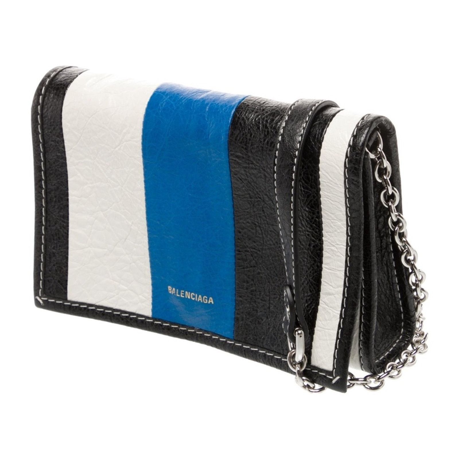 Balenciaga Balenciaga Lambskin Bazar Crossbody Stripe Wallet on Chain Size ONE SIZE - 3 Thumbnail