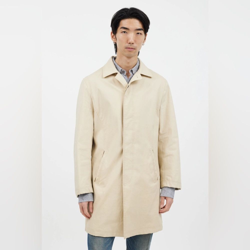 Etro Etro Parid Beige Collared Black Button Trench Coat Size 50 Size US M / EU 48-50 / 2 - 1 Thumbnail