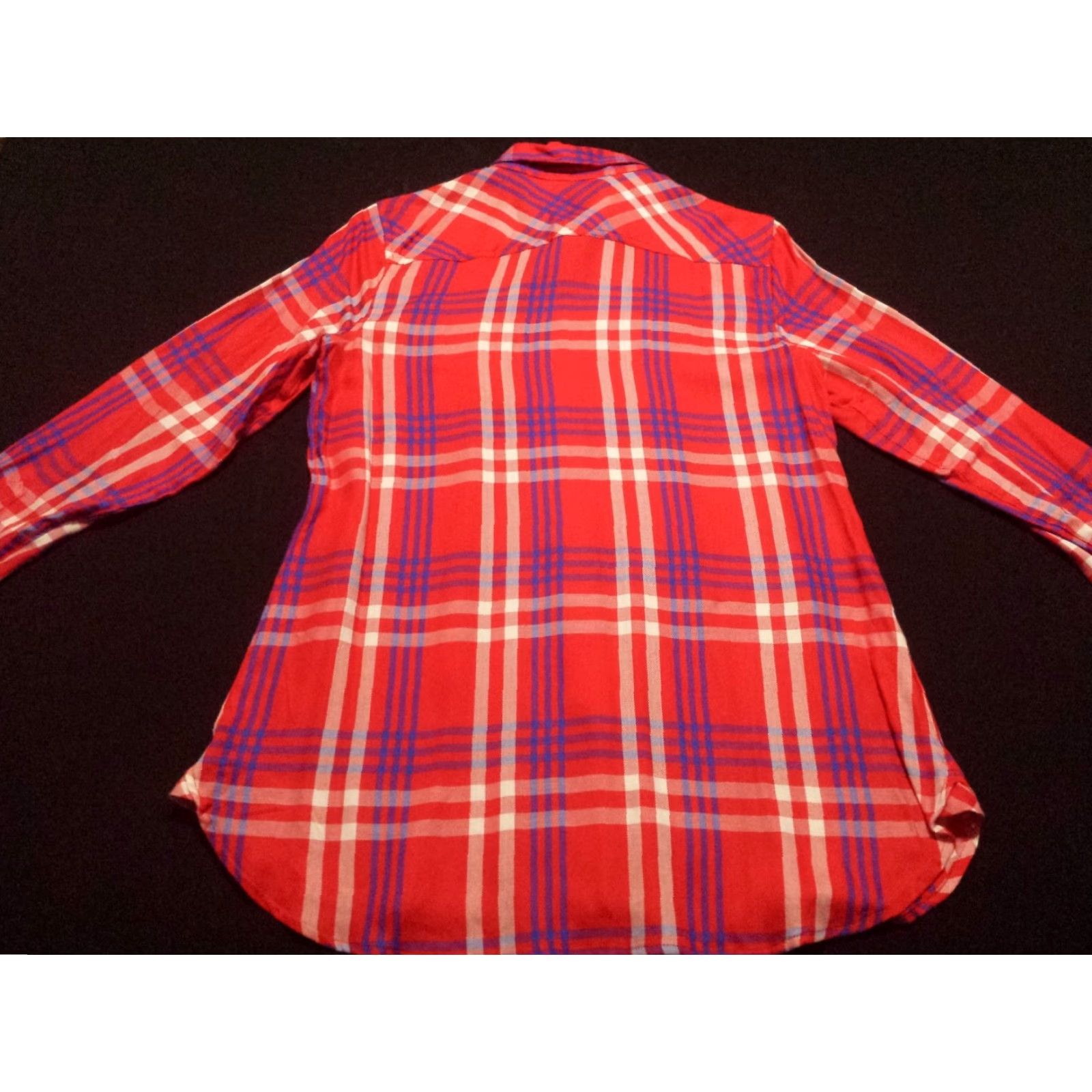Talbots Talbots Shirt Womens Small Tunic Long Sleeve Button-Front Multicolor Plaid Check Size S / US 4 / IT 40 - 6 Thumbnail