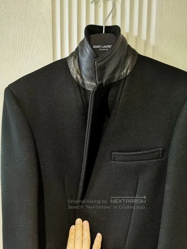 Saint Laurent Paris SAINT LAURENT Genuine Leather Trim Coat. Size US S / EU 44-46 / 1 - 6 Thumbnail
