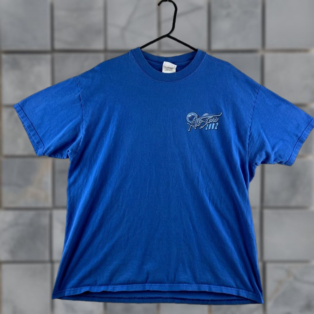 Hanes VINTAGE Hanes Beefy-T Shirt Mens XL Blue 2002 All Stars Mira Mesa Little League Short Sleeve Baseball Men XL Blue Logo Cotton Knit Size US XL / EU 56 / 4 - 1 Thumbnail