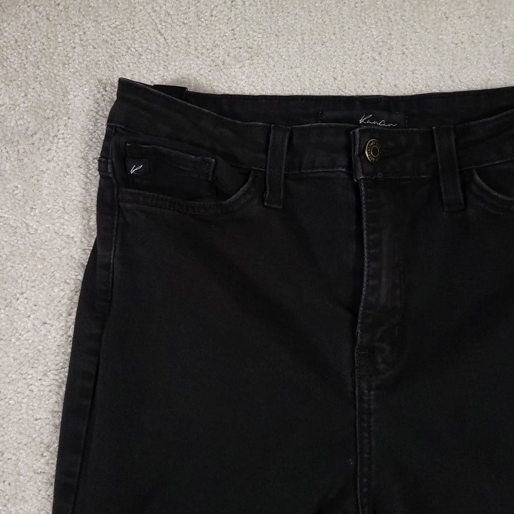 Vintage KanCan Jeans Women 27 Black Skinny Stretch Pockets Made In USA 90s Womens Size 27" / US 4 / IT 40 - 4 Thumbnail