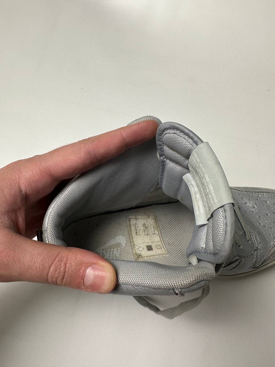 Nike 🔥Nike Dunk Sky Hi Cut Out Silver Sneakers Size US 8.5 / IT 38.5 - 9 Thumbnail