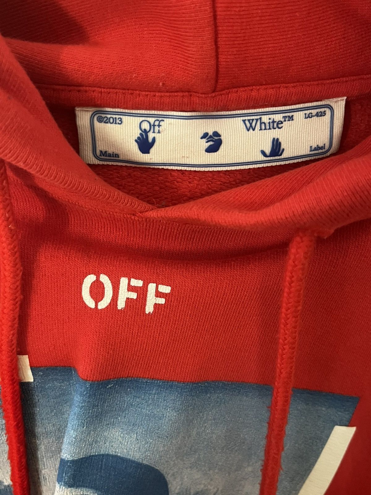 Off-White Off-White Mona Lisa White Diagonal Sleeve Hoodie Size S / US 4 / IT 40 - 3 Thumbnail