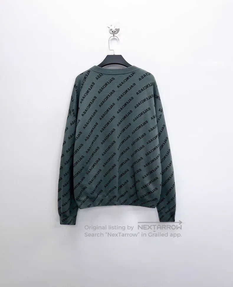 Balenciaga Balenciaga Grey Barrage Full Print Knit Sweater Size US S / EU 44-46 / 1 - 2 Thumbnail