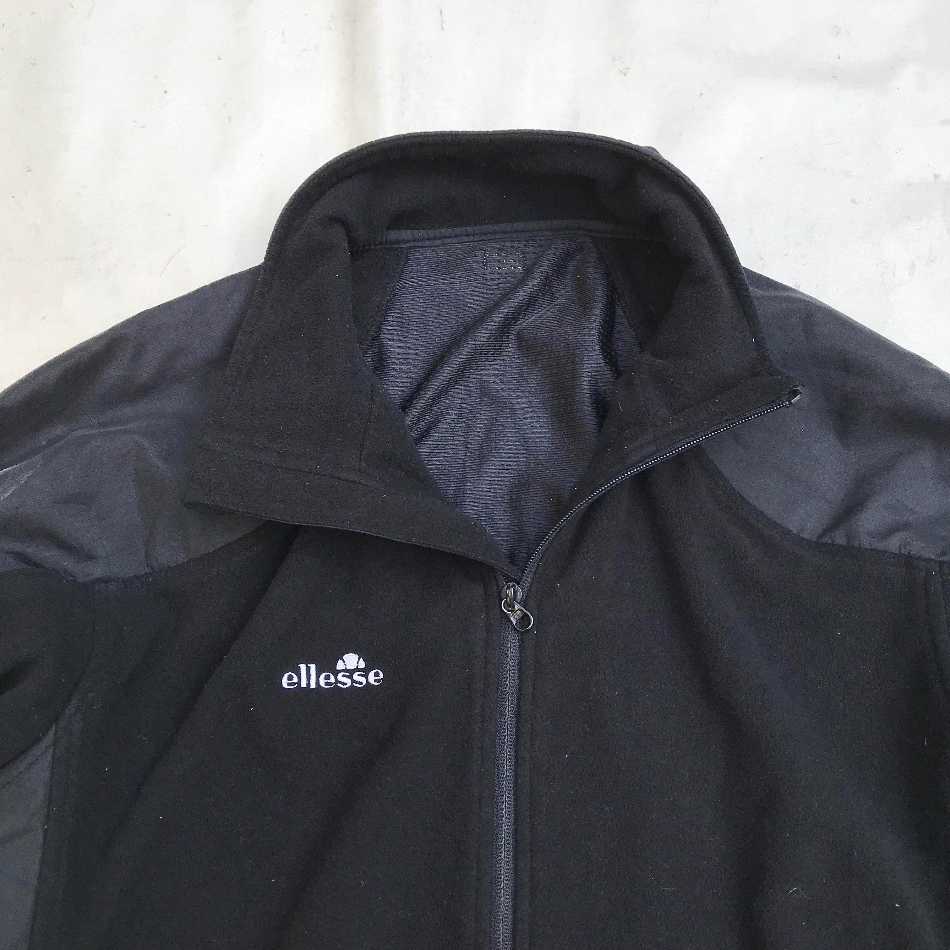 Ellesse Vintage Ellesse Black Polar nylon fleece Jacket Waterproof Size US L / EU 52-54 / 3 - 3 Thumbnail