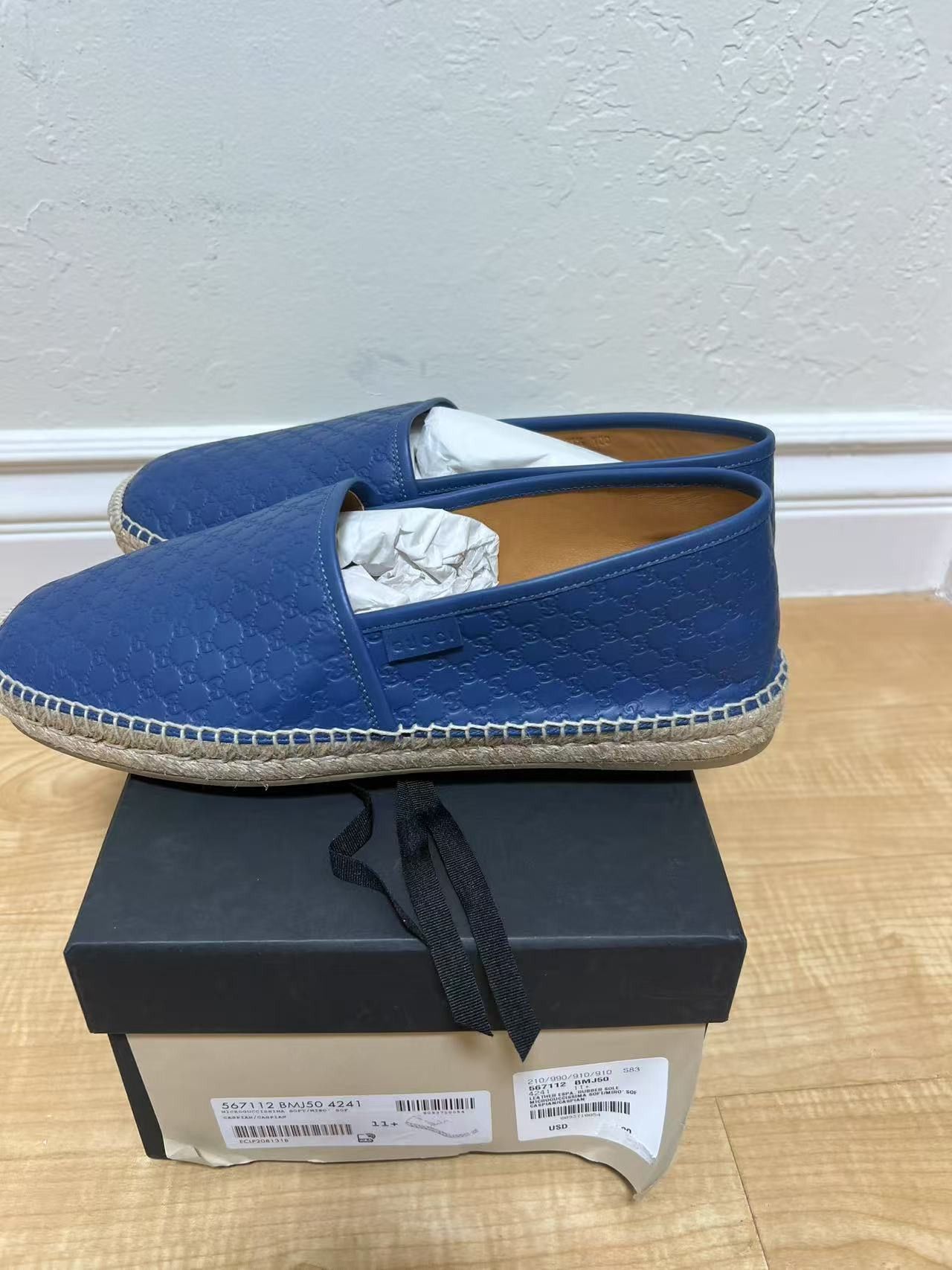 Gucci GUCCI Microguccissima Pattern Leather Espadrilles Size US 12 / EU 45 - 4 Thumbnail