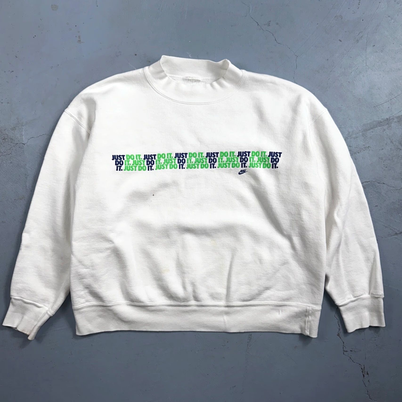 Nike VINTAGE Nike 90s Sweatshirt Crewneck Just Do It White Pullover Athletic Men’s M Size US M / EU 48-50 / 2 - 2 Thumbnail