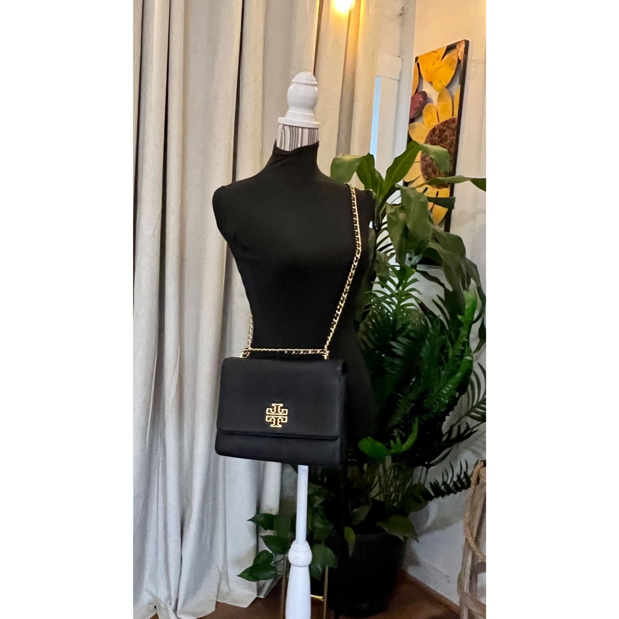 Tory Burch ✺✺ AUTHENTIC TORY BURCH BLACK BRITTEN HANDBAG ✺✺ Size ONE SIZE - 12 Thumbnail
