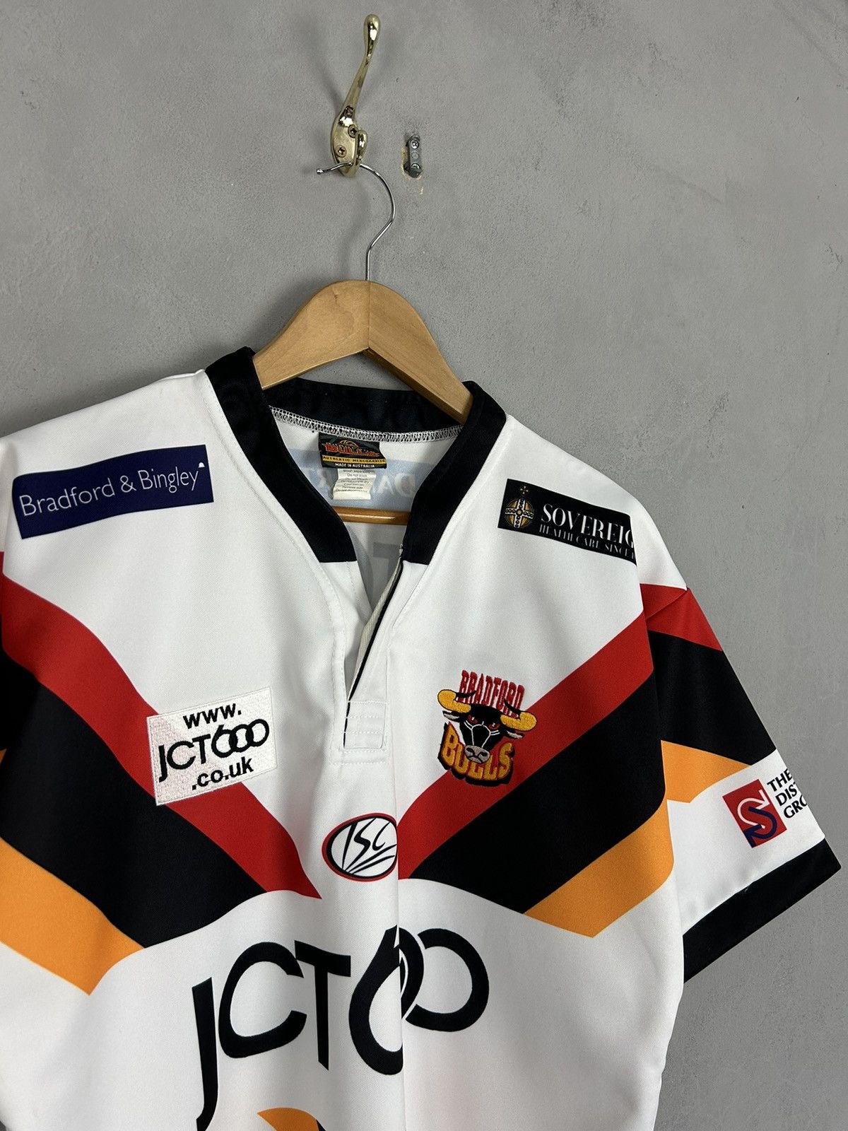 Vintage Bradford Bulls Rugby Jersey Shirt ISC Dobby #9 Super League Size US S / EU 44-46 / 1 - 4 Thumbnail