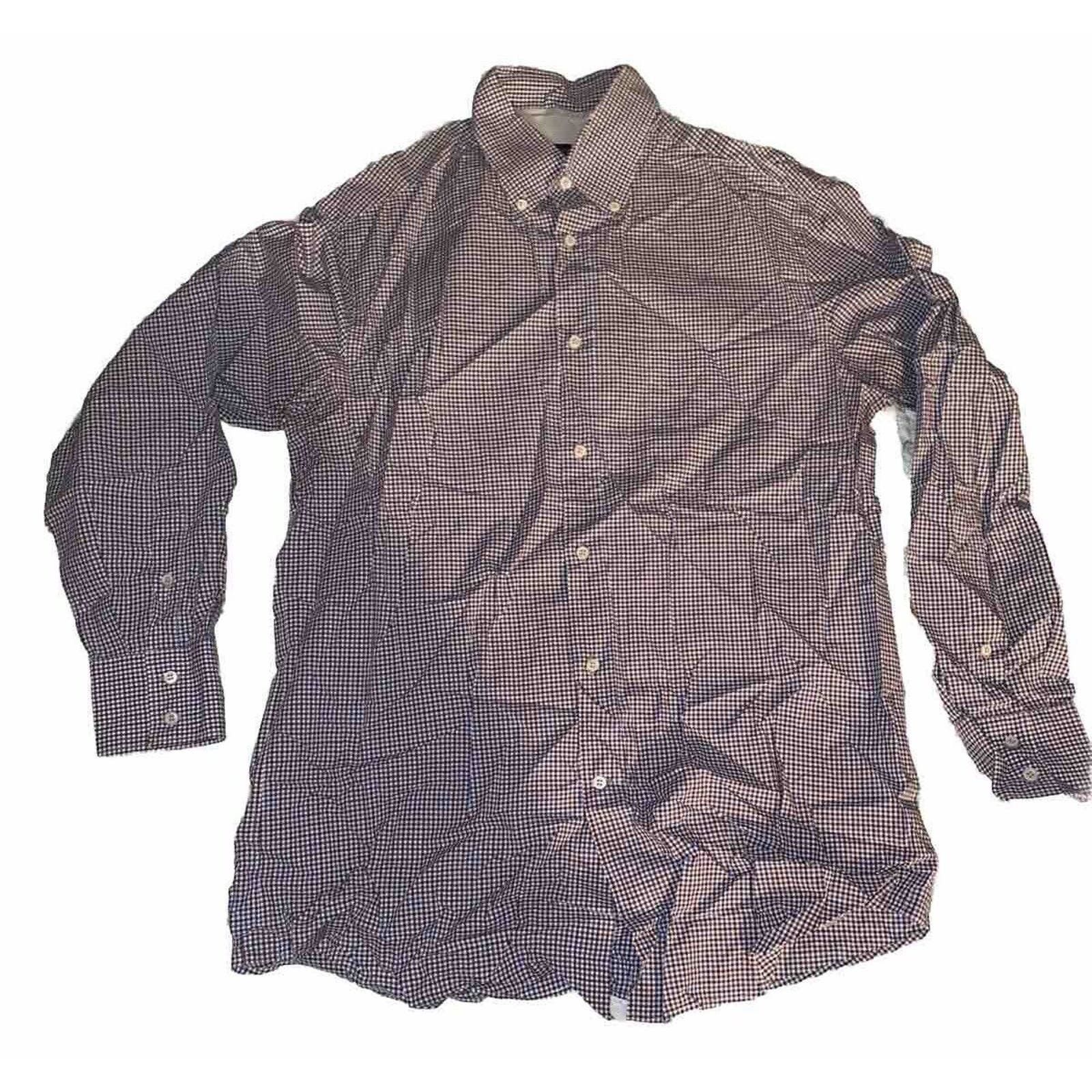 image of Brunello Cucinelli Gingham Plaid Shirt Size Large, Men's