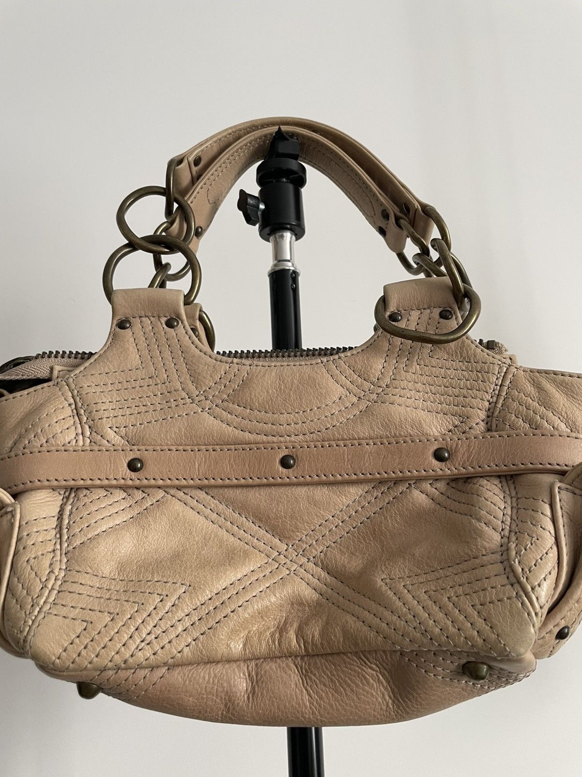 Orciani Vintage Orciani Beige Leather Mini Bag Y2K Luxury RARE Size ONE SIZE - 8 Thumbnail