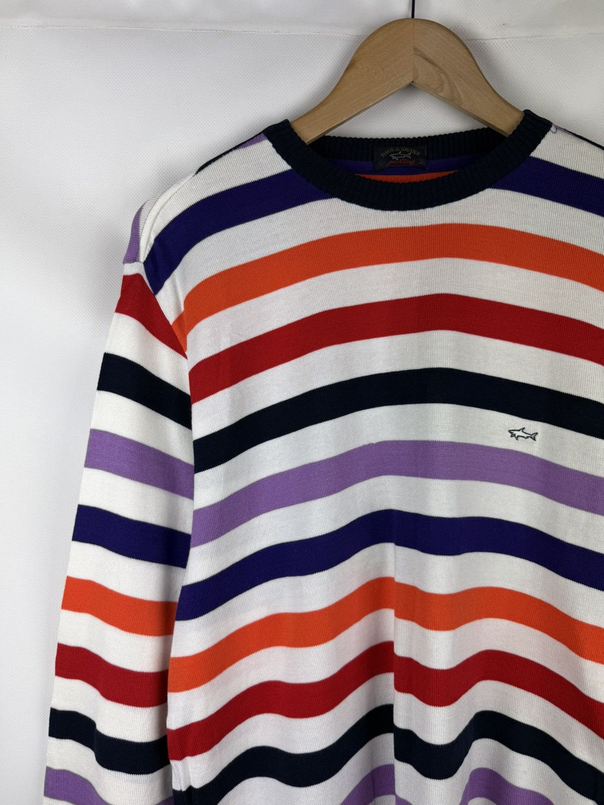 Paul & Shark Paul & Shark Men’s Striped Knitted Crewneck Sweater Pullover Size US XXL / EU 58 / 5 - 4 Thumbnail