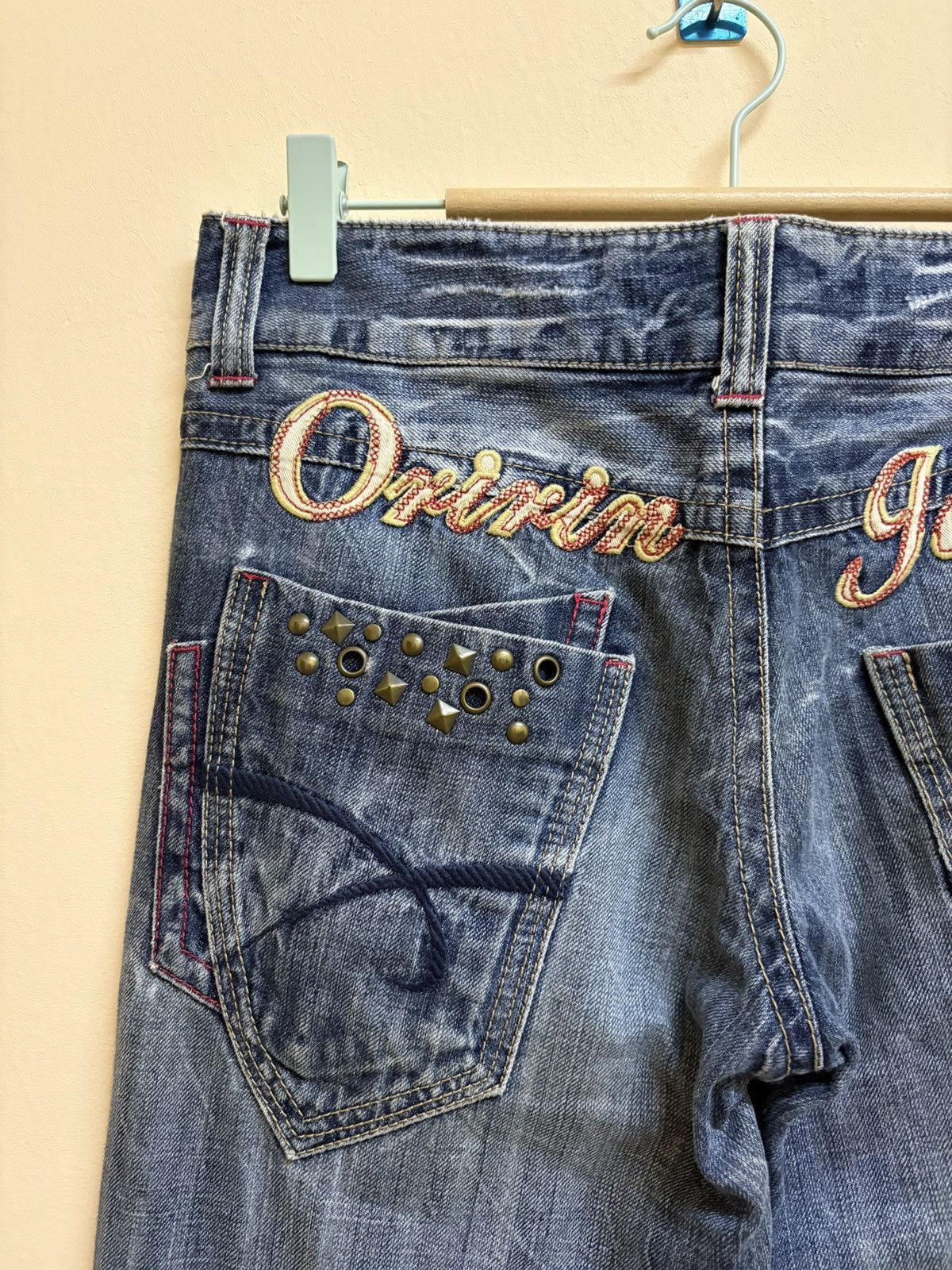 If Six Was Nine × Japanese Brand Vintage Y2k Oririn Jeans Spell Out Poem Flared Jeans Size US 32 / EU 48 - 5 Thumbnail