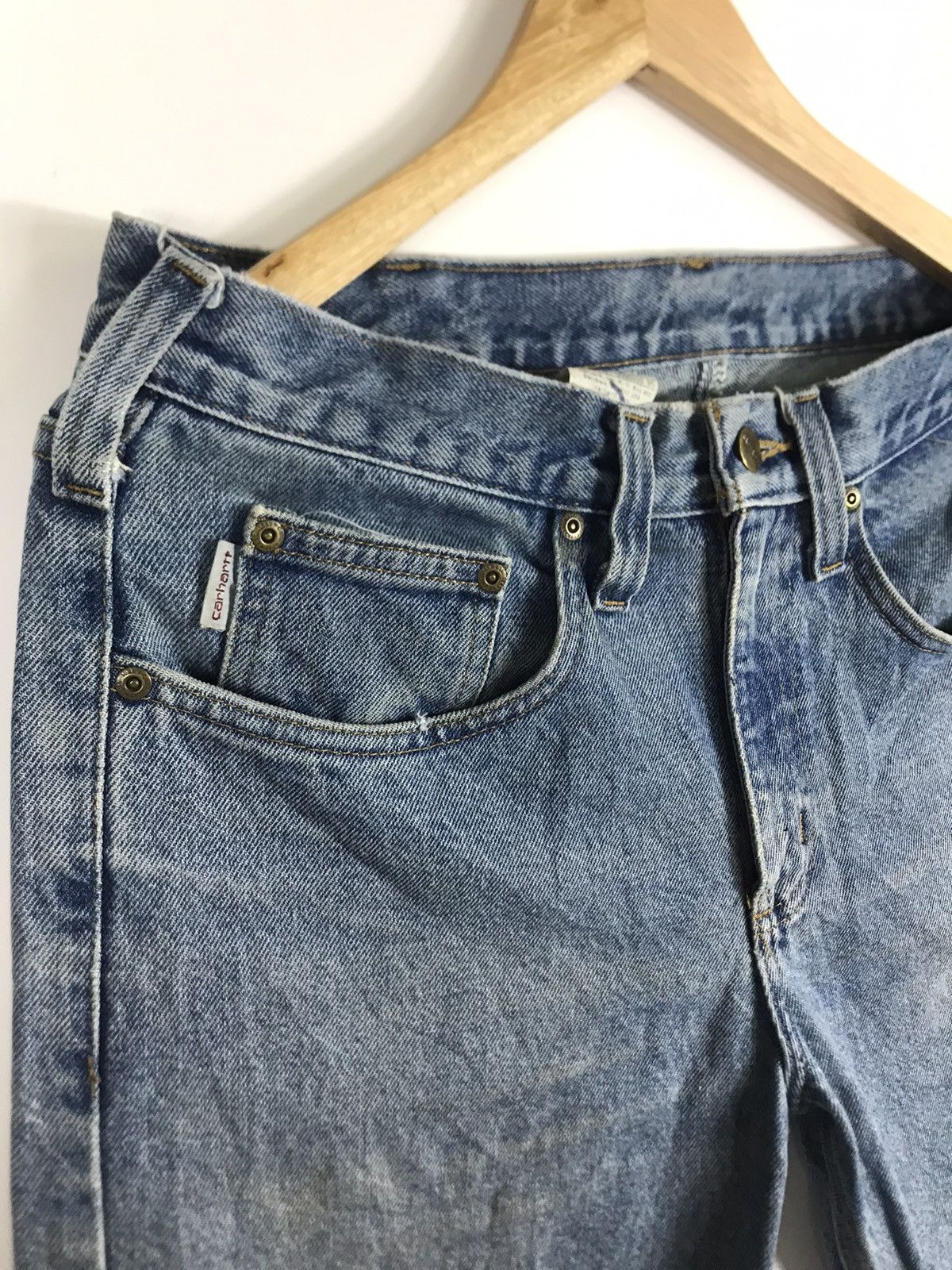Carhartt × Vintage ⚡️Vintage Carhartt Distressed Denim Size US 33 - 6 Thumbnail