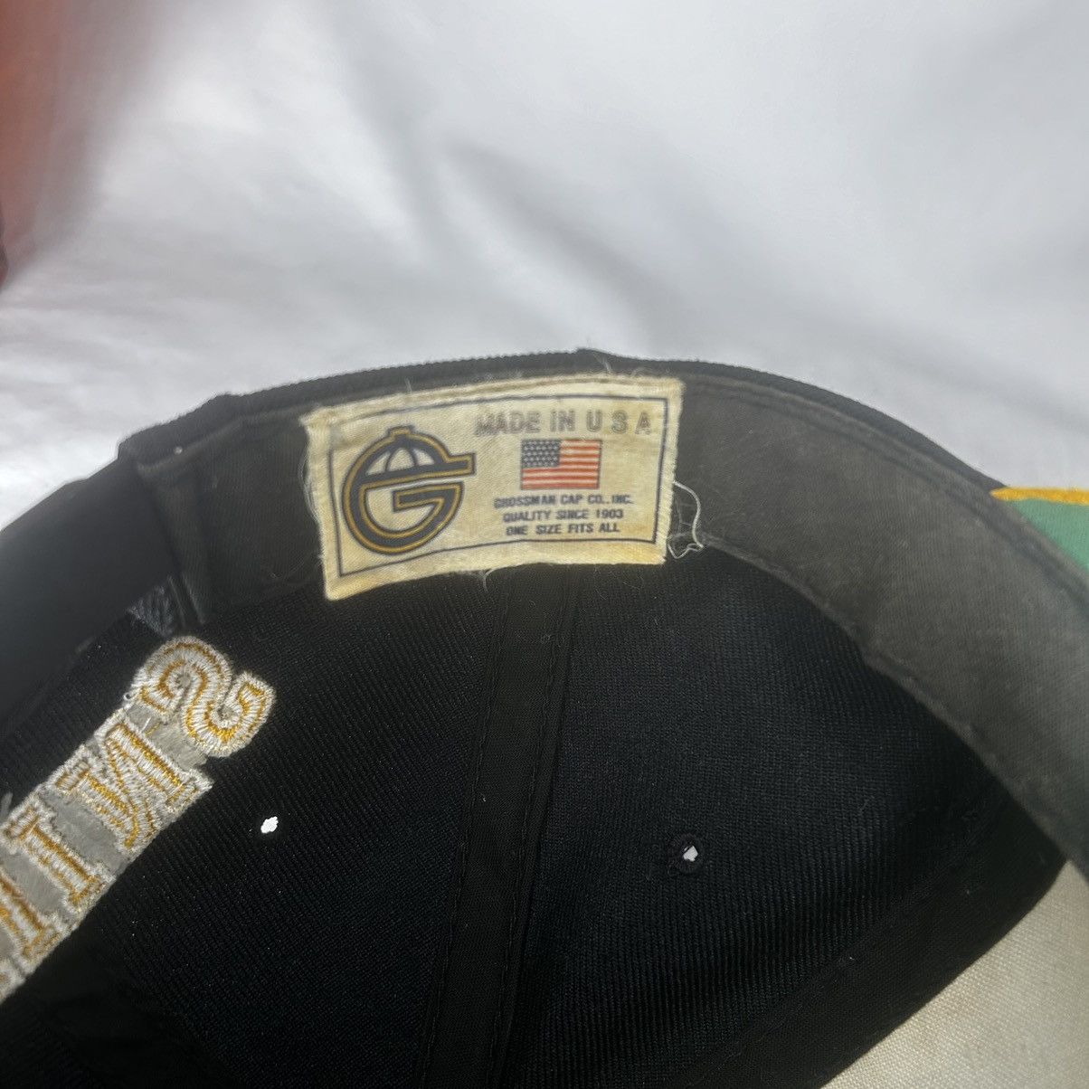NHL Vtg Boston Bruins Plain Logo Snapback Hat Cap 90s NHL Hockey Size ONE SIZE - 6 Thumbnail