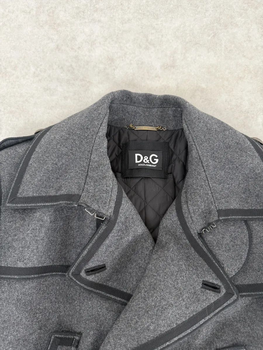 Dolce & Gabbana AW2009 Dolce & Gabbana Grey Wool Officer Trench Coat Size US M / EU 48-50 / 2 - 13 Thumbnail