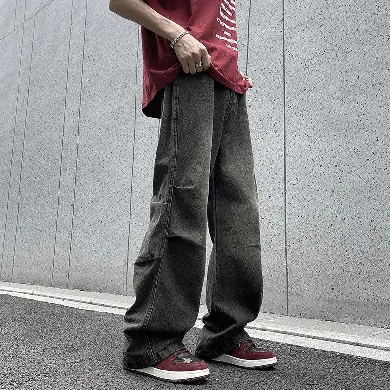 Japanese Brand Retro loose straight leg micro flared jeans Size US 32 / EU 48 - 1 Thumbnail