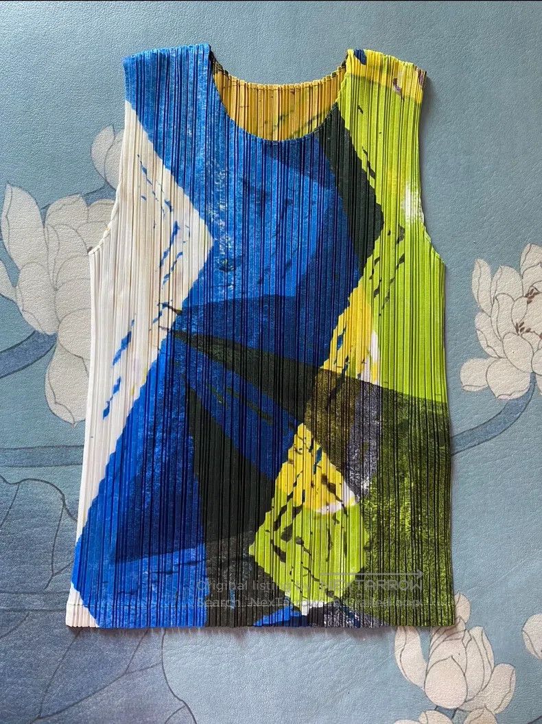 Issey Miyake Issey Miyake Color Block Vest Size L / US 10 / IT 46 - 2 Thumbnail