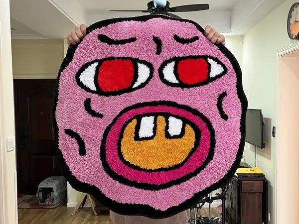 Other Cartoon Kawaii Cherry Bomb Handmade Tufted Carpet Size ONE SIZE - 7 Thumbnail