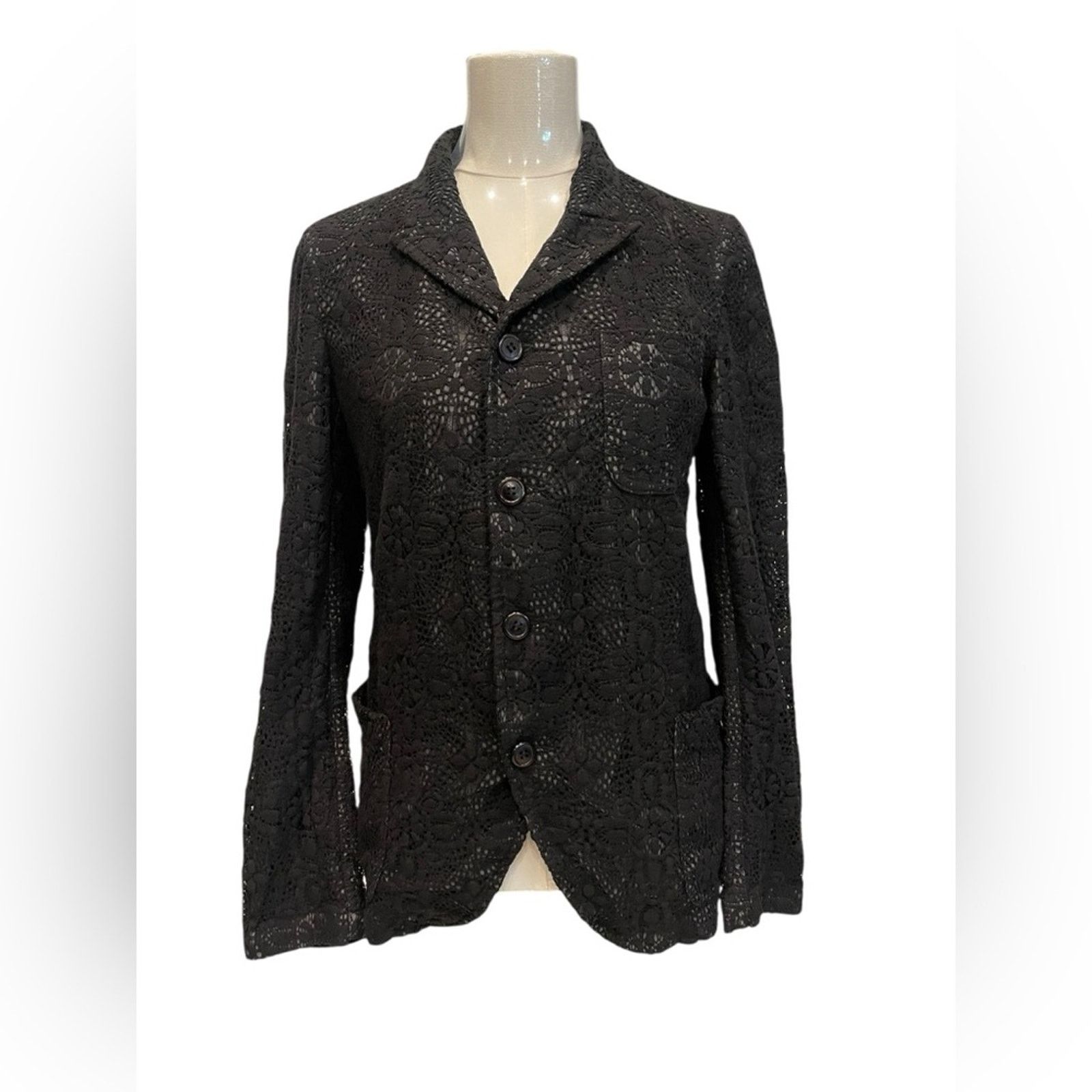 Comme des Garcons COMME des GARCONS HOMME PLUS Lace Tailored Jacket Size M / US 6-8 / IT 42-44 - 2 Thumbnail