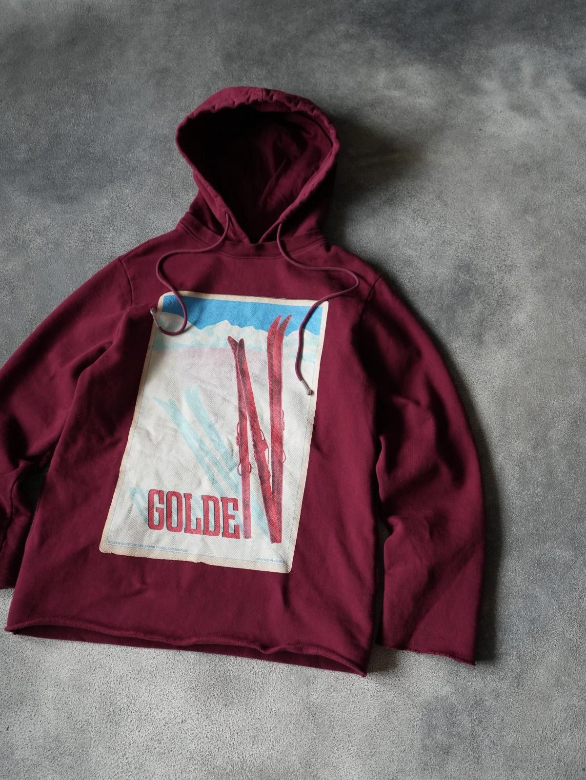 Golden Goose Golden Goose Distressed "Ski Print" Crew Oversized Hoodie Size S / US 4 / IT 40 - 1 Thumbnail