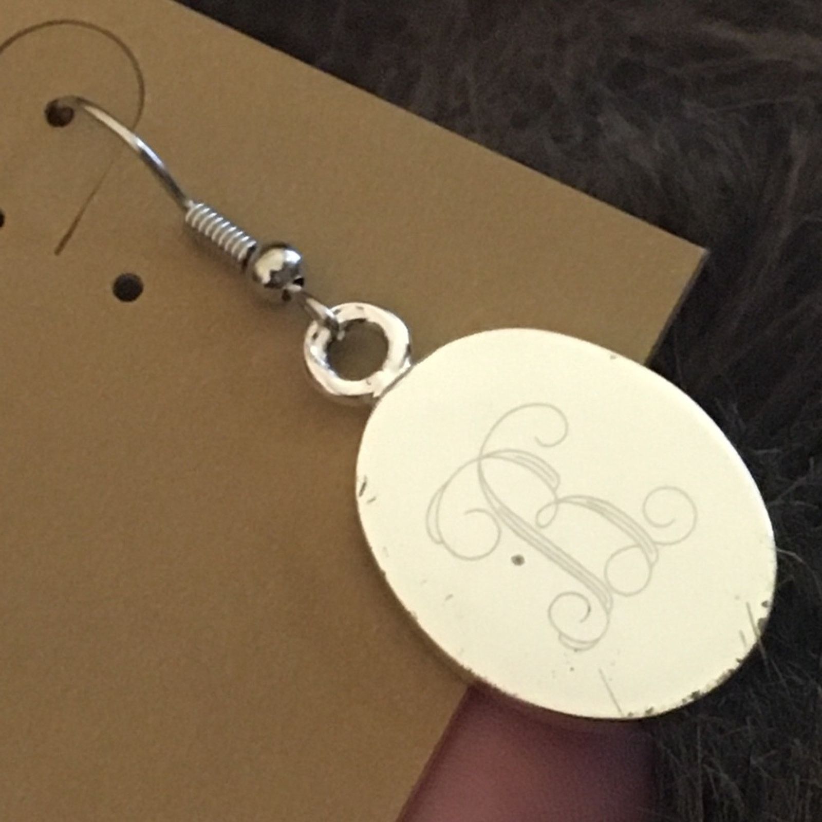 Vintage Vintage silver plated monogram “B” earrings Size ONE SIZE - 4 Thumbnail