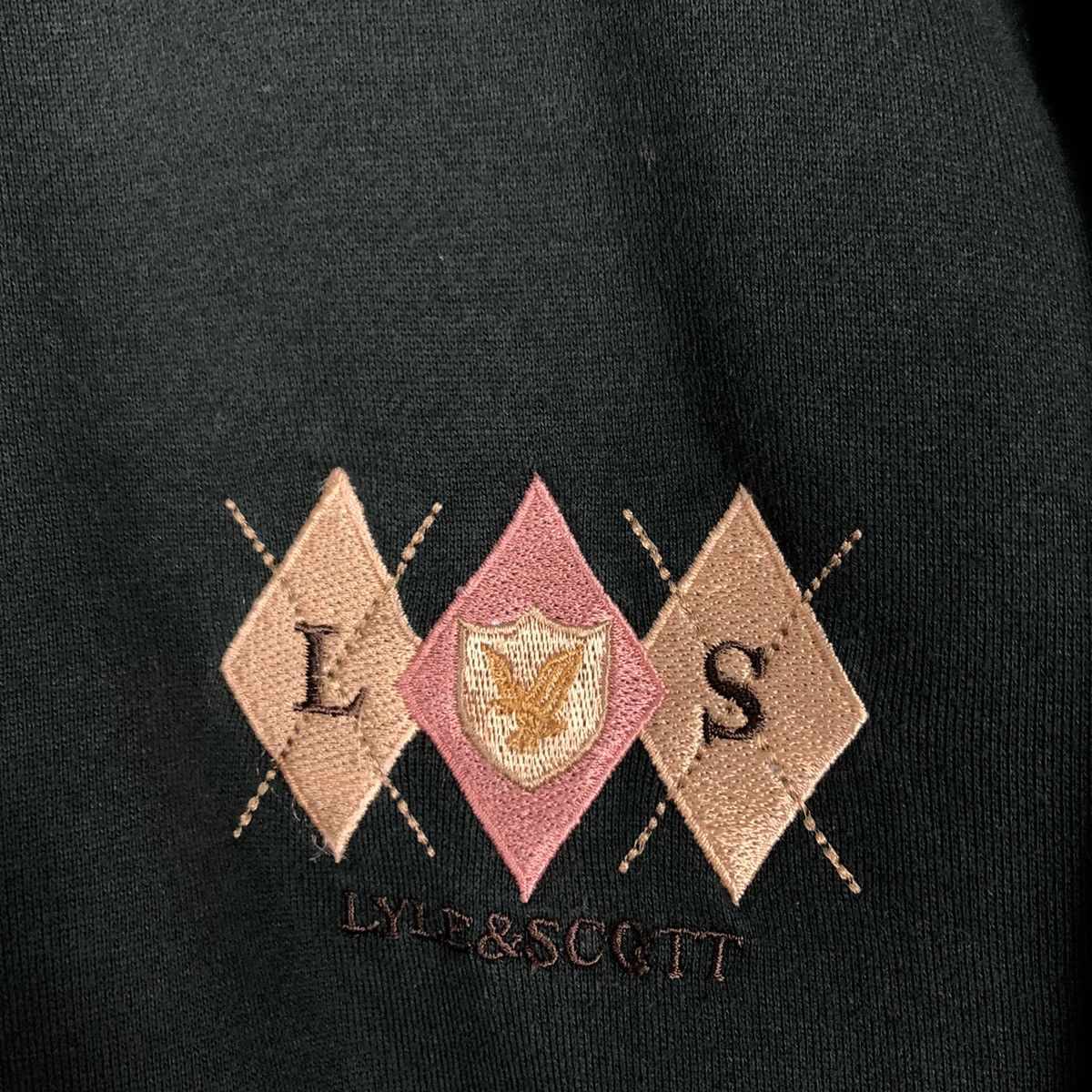 Lyle & Scott × Vintage Vintage Lyle & Scott Sweatshirt Jumper Button Up Green M Size US M / EU 48-50 / 2 - 11 Thumbnail
