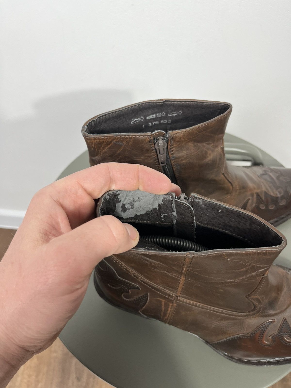 Other Vintage Western Faux Leather Ankle Boots Brown EU 42 Size US 9 / EU 42 - 4 Thumbnail
