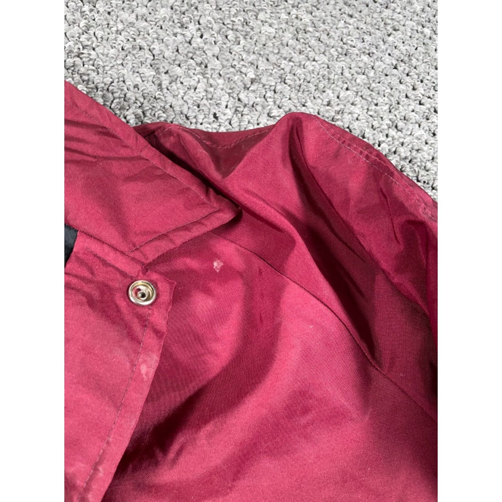 Vintage VTG Nylon Quilted Bomber Jacket Adult XL Red Yellow 80s Trim Snap Button Vintage Mens Jacket Size US XL / EU 56 / 4 - 6 Thumbnail