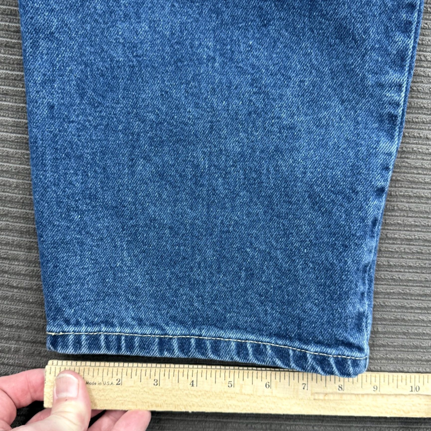 Denime Dairy Boy Jeans Mens 36 Blue Denim Relaxed Fit Straight Leg Pants 36x26 Size US 36 / EU 52 - 7 Thumbnail