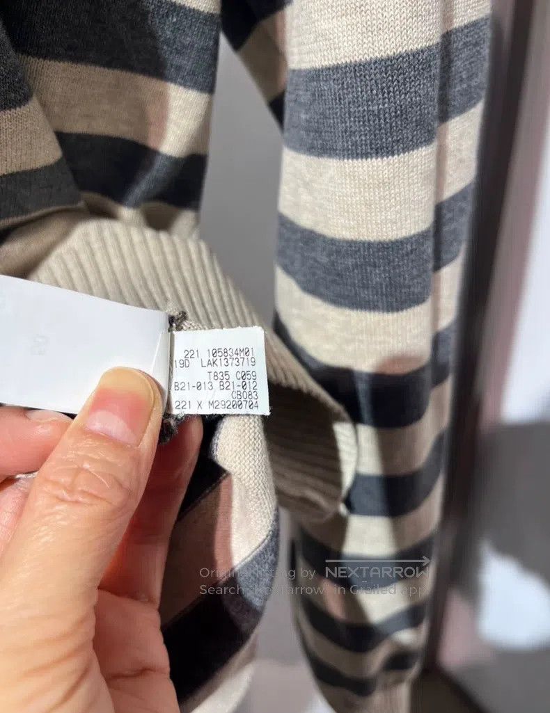 Brunello Cucinelli Brunello Cucinelli Men's Zip-Up Striped Knitted Sweater Size US L / EU 52-54 / 3 - 8 Thumbnail