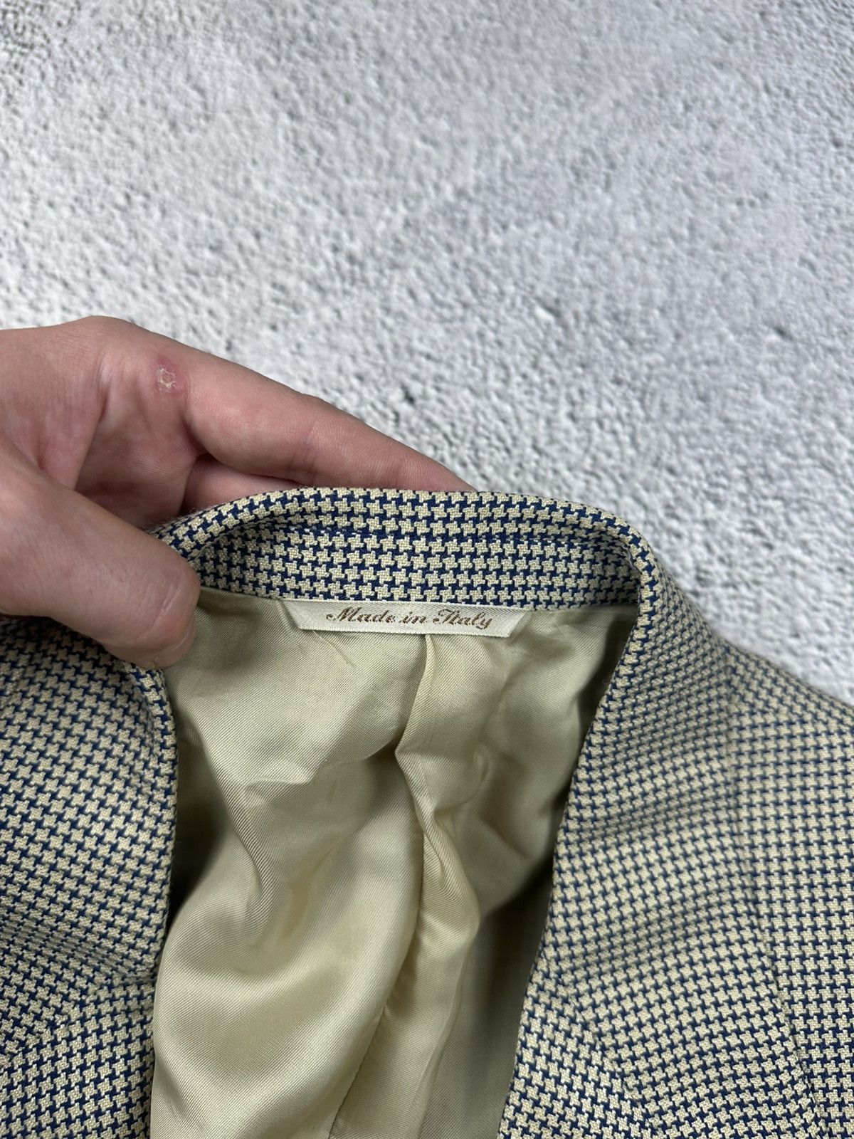 Canali × Vintage Canali Milano Vintage Check Wool-Silk Blazer Old Money Style Size 54R - 7 Thumbnail